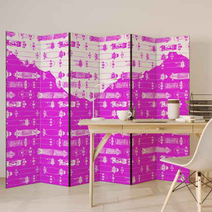 SKATEBOARD MAGENTA 6-Panel Room Divider