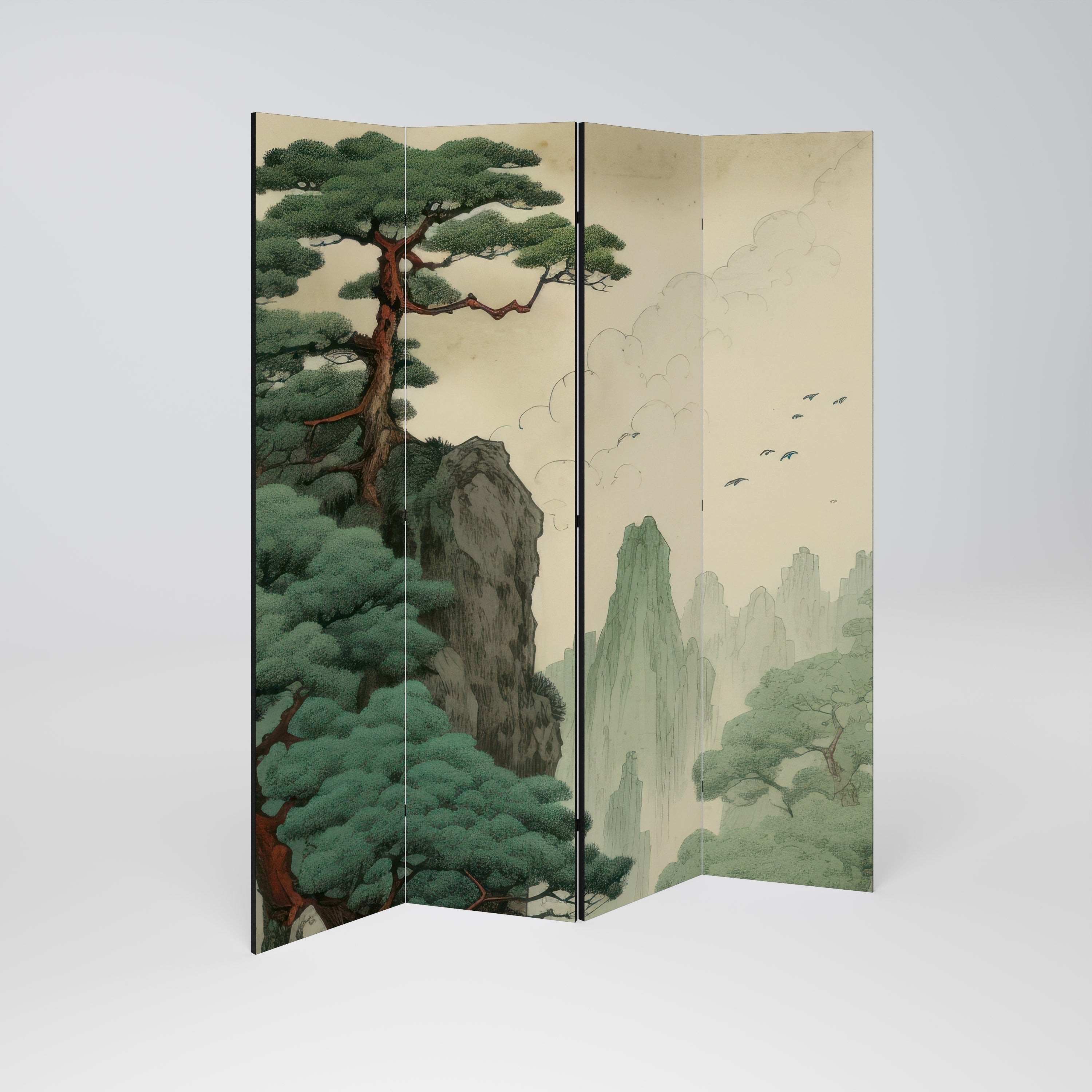 Paravent décoratif à 4 panneaux VERDURE ABYSS