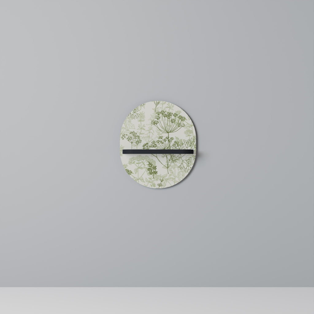 FENNEL BALDACHIN Oval Art Shelf In Black Finish