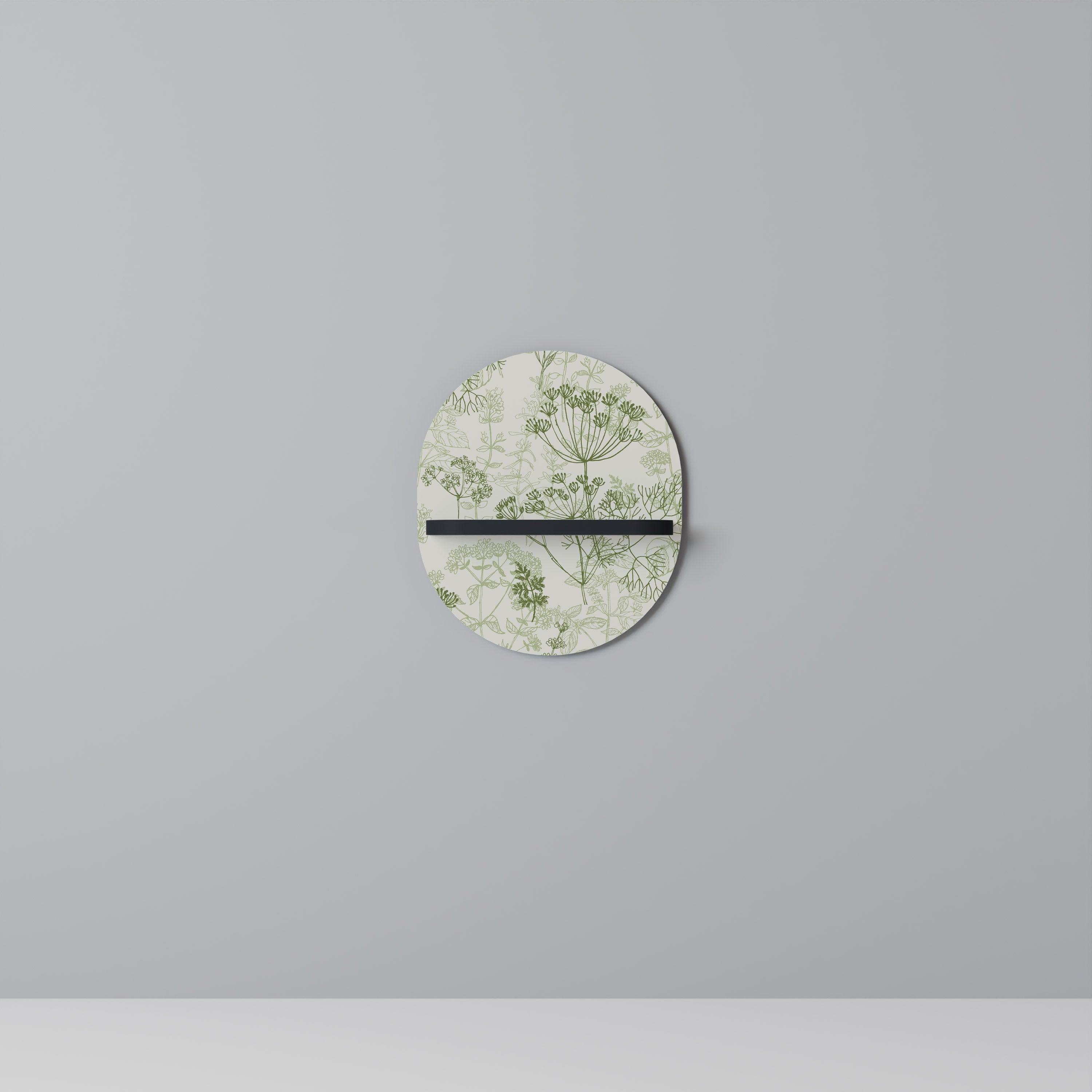 Étagère d'art ovale FENNEL BALDACHIN en finition noire