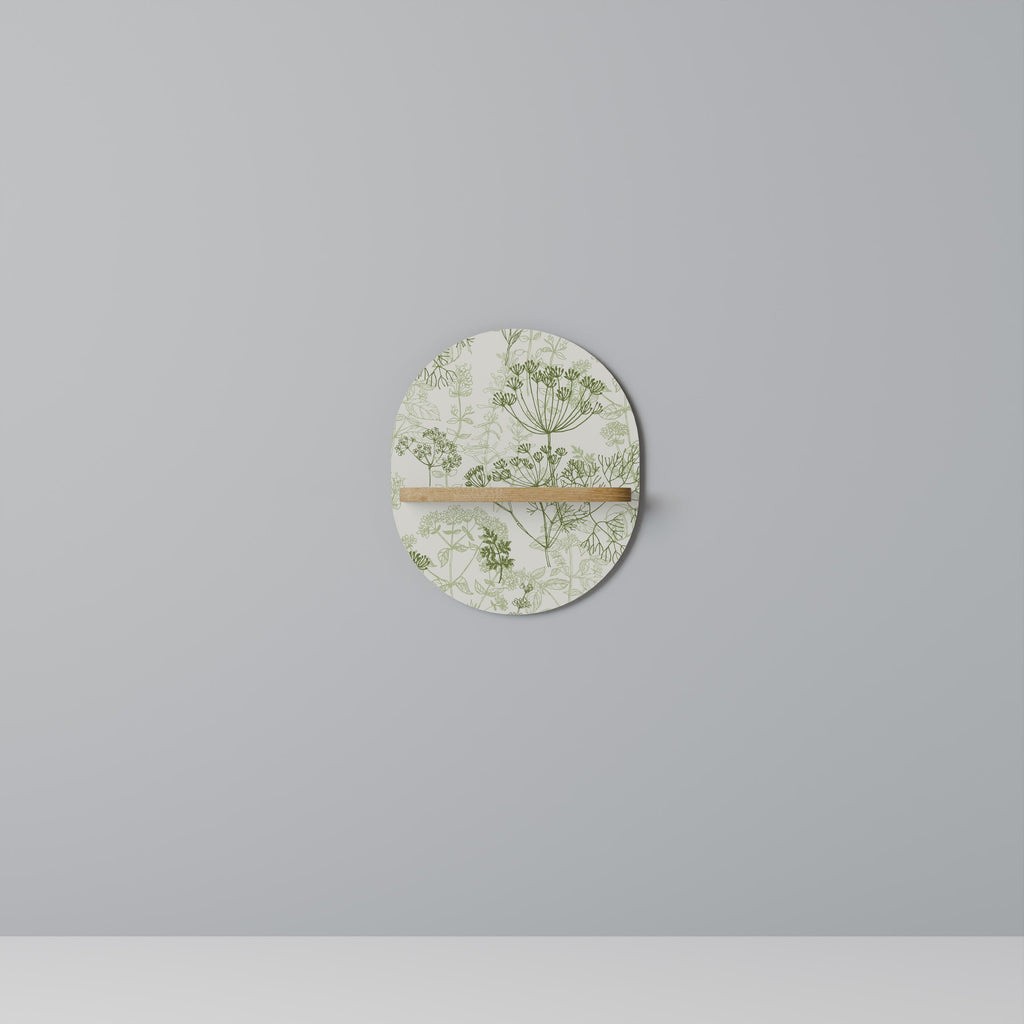 Étagère d'art ovale à baldaquin FENNEL effet chêne