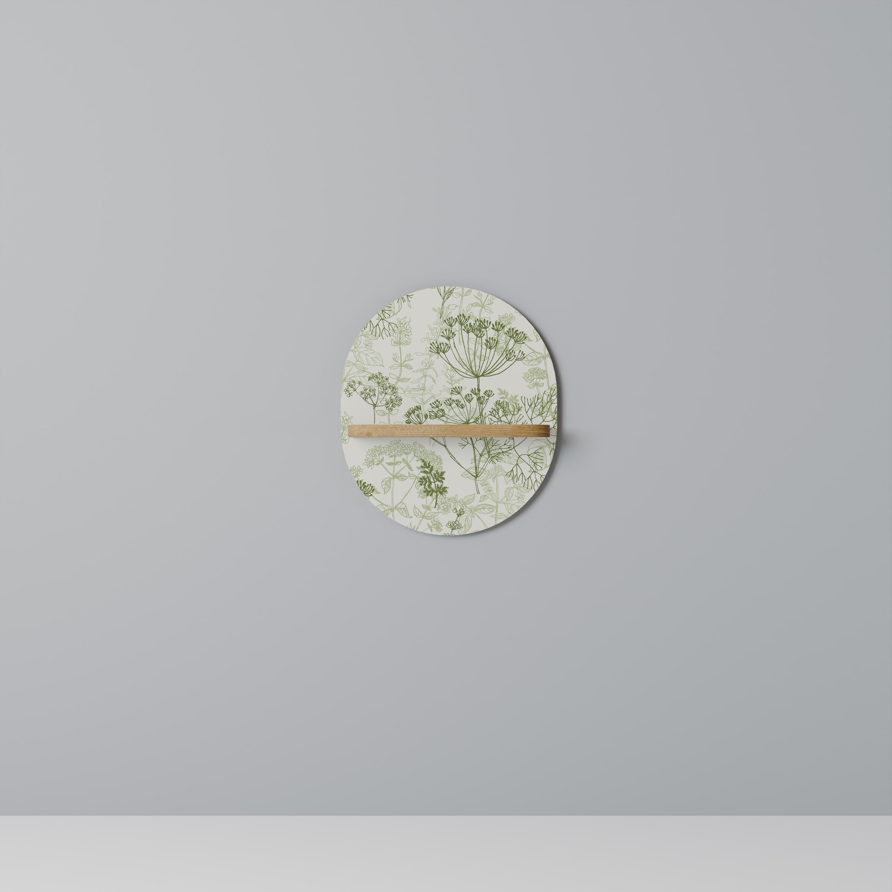 Étagère d'art ovale à baldaquin FENNEL effet chêne