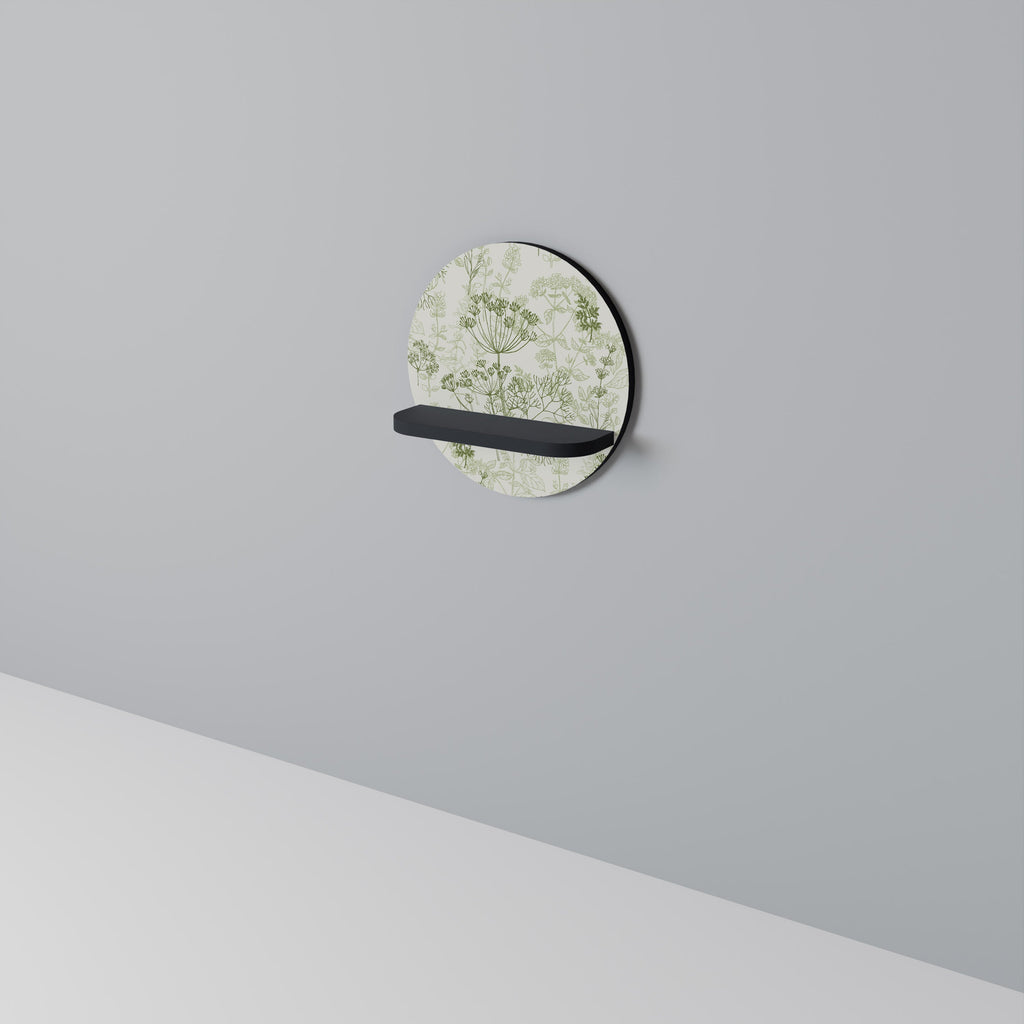 Étagère ronde FENNEL BALDACHIN en finition noire