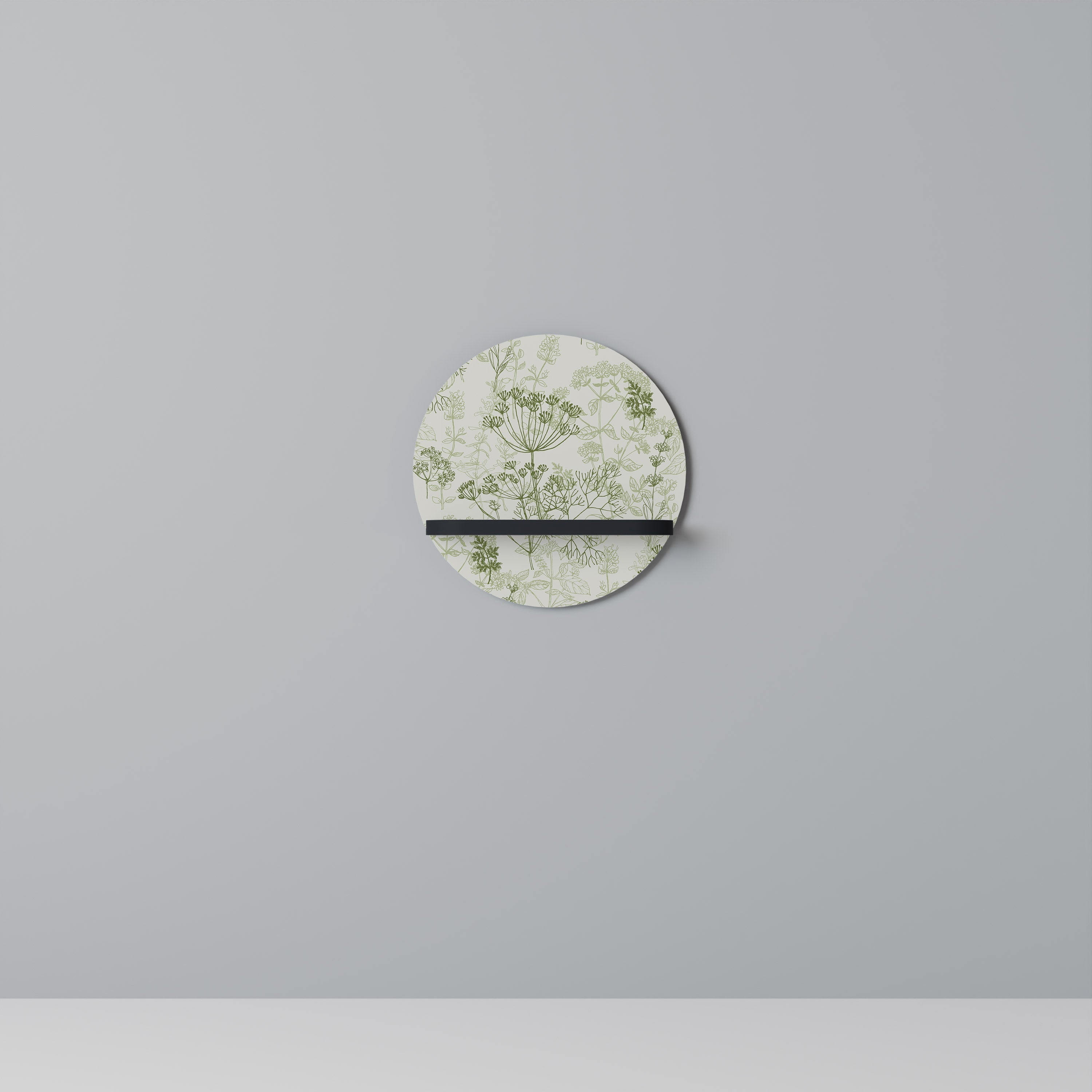 Étagère ronde FENNEL BALDACHIN en finition noire