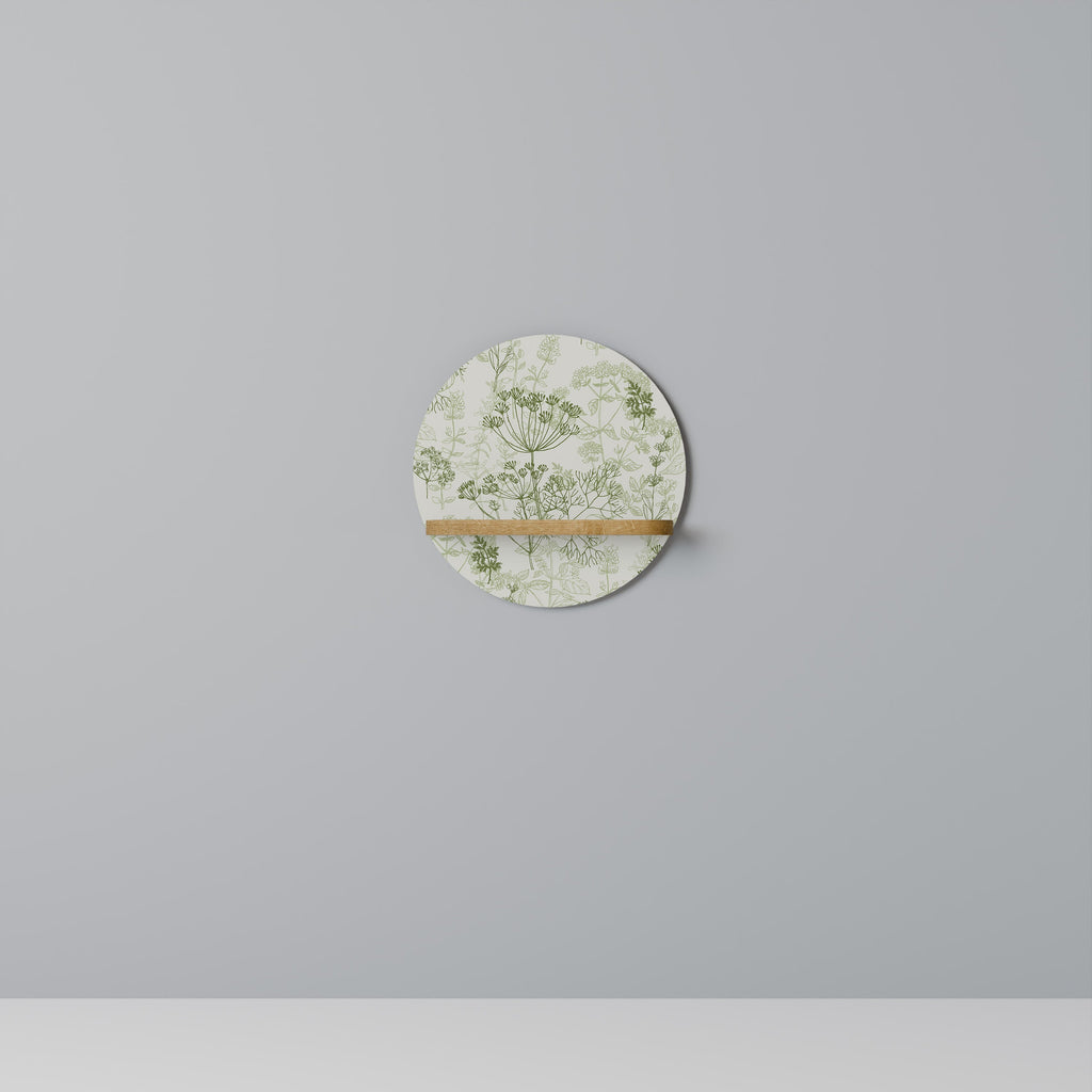 Étagère d'art ronde FENNEL BALDACHIN effet chêne