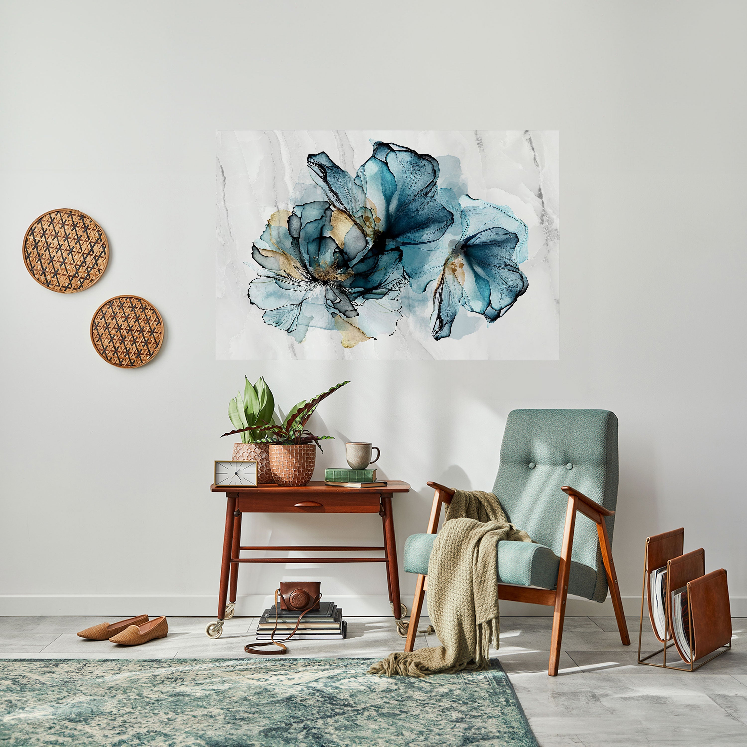 Affiche horizontale autocollante ÉLÉGANTE AQUARELLE