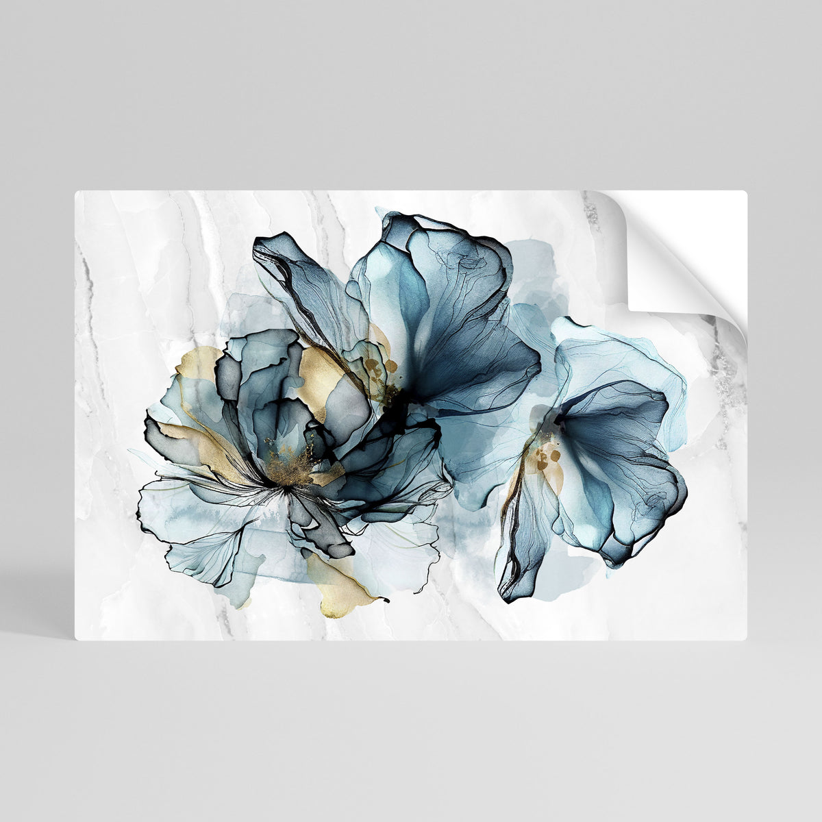ELEGANT AQUARELLE Peel and Stick Horizontal Poster
