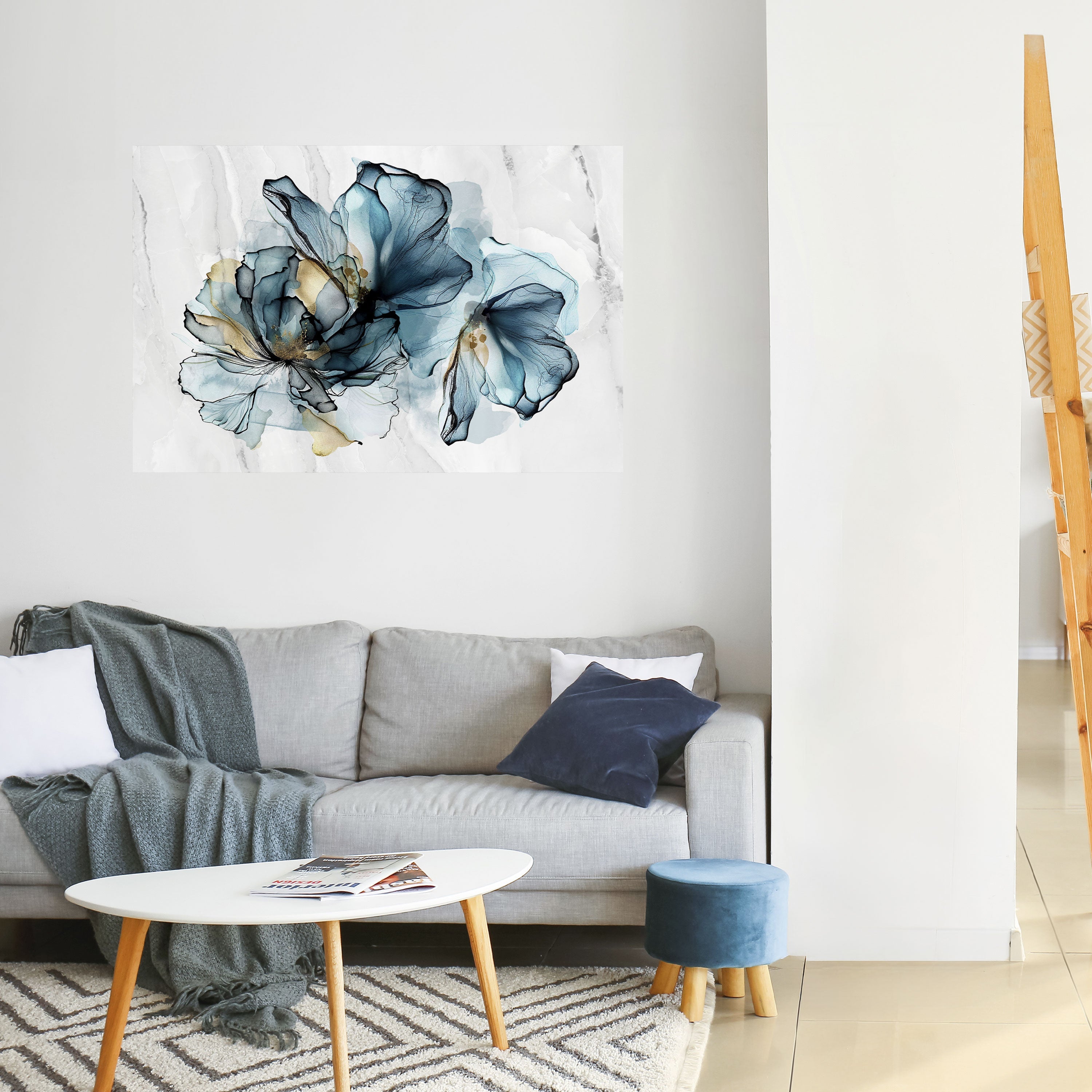 Affiche horizontale autocollante ÉLÉGANTE AQUARELLE