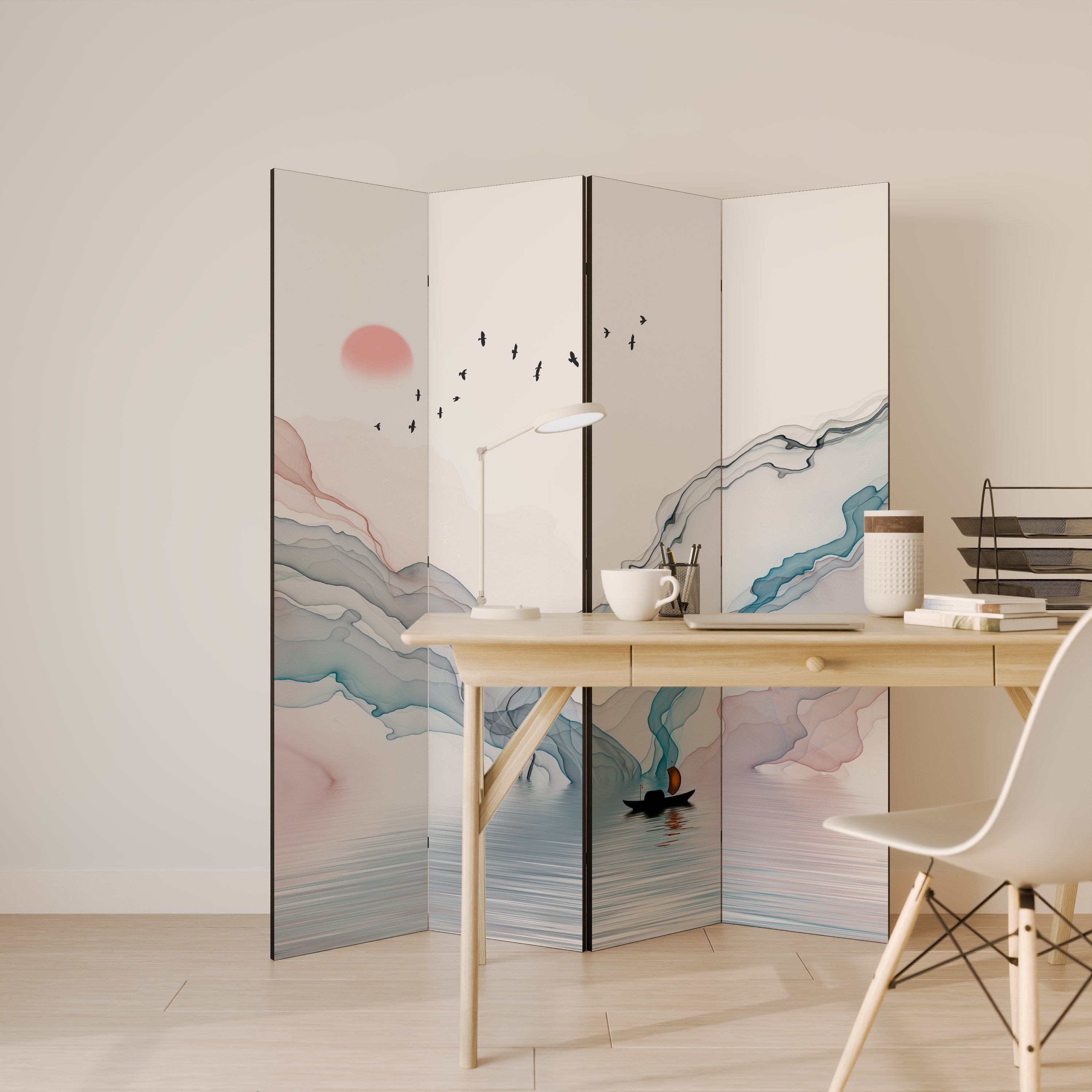 Cloison décorative à 4 panneaux VELVET CROSSING