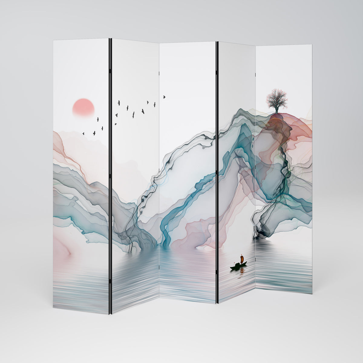 VELVET CROSSING 5-Panel Room Divider