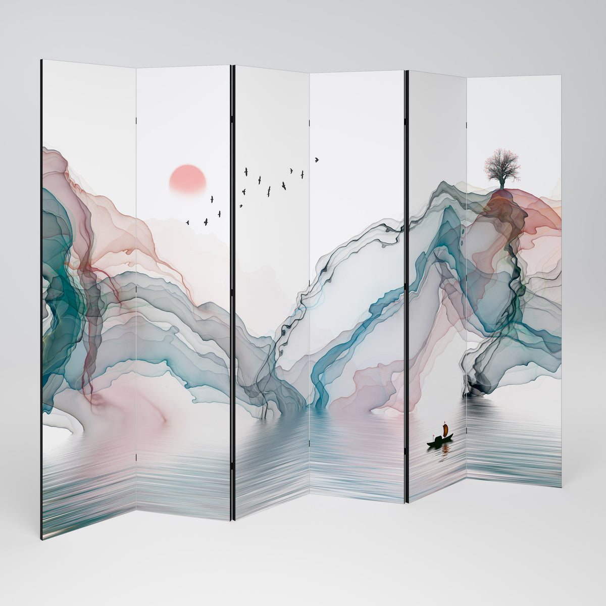 VELVET CROSSING 6-Panel Room Divider