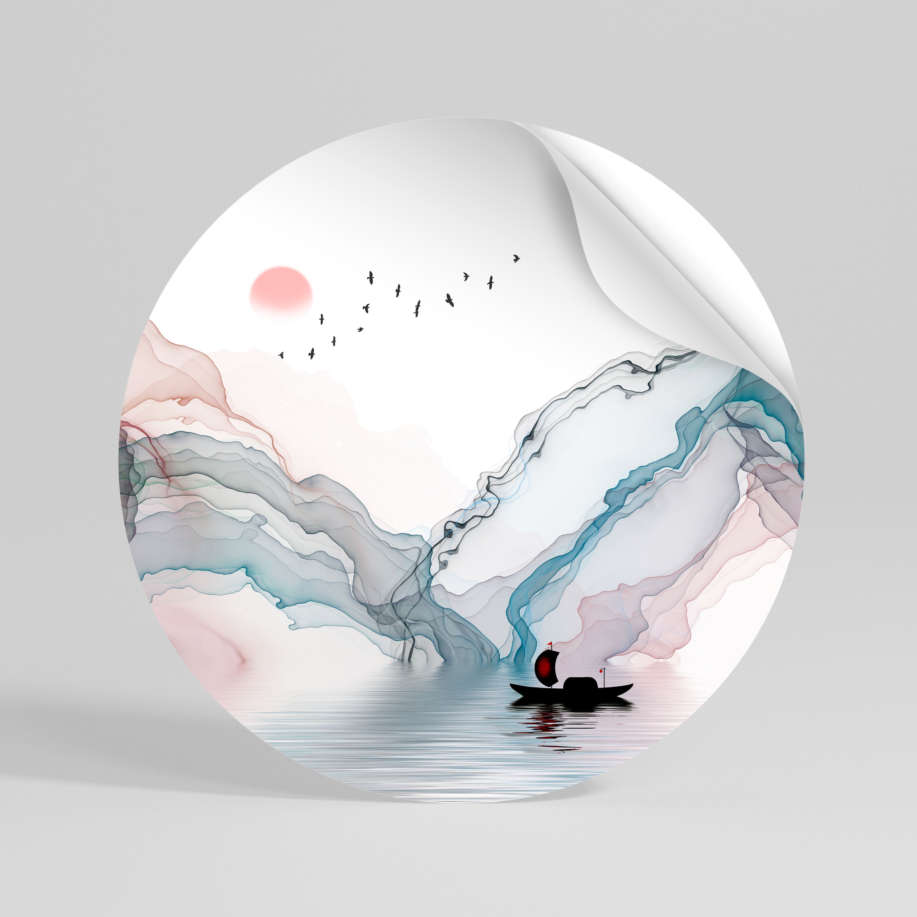 VELVET CROSSING Peel and Stick Round Sticker