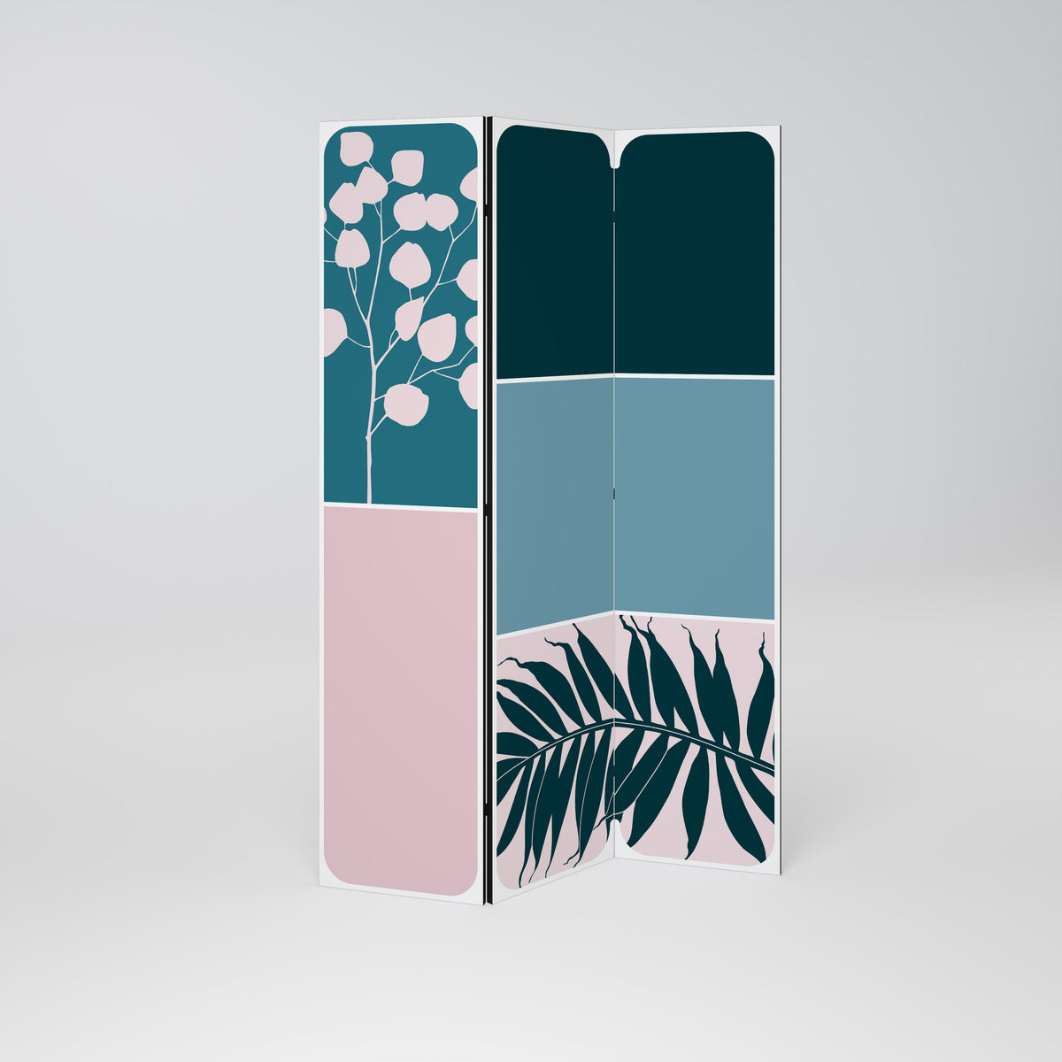 COMBINATION OF SHAPES 3-Panel Room Divider