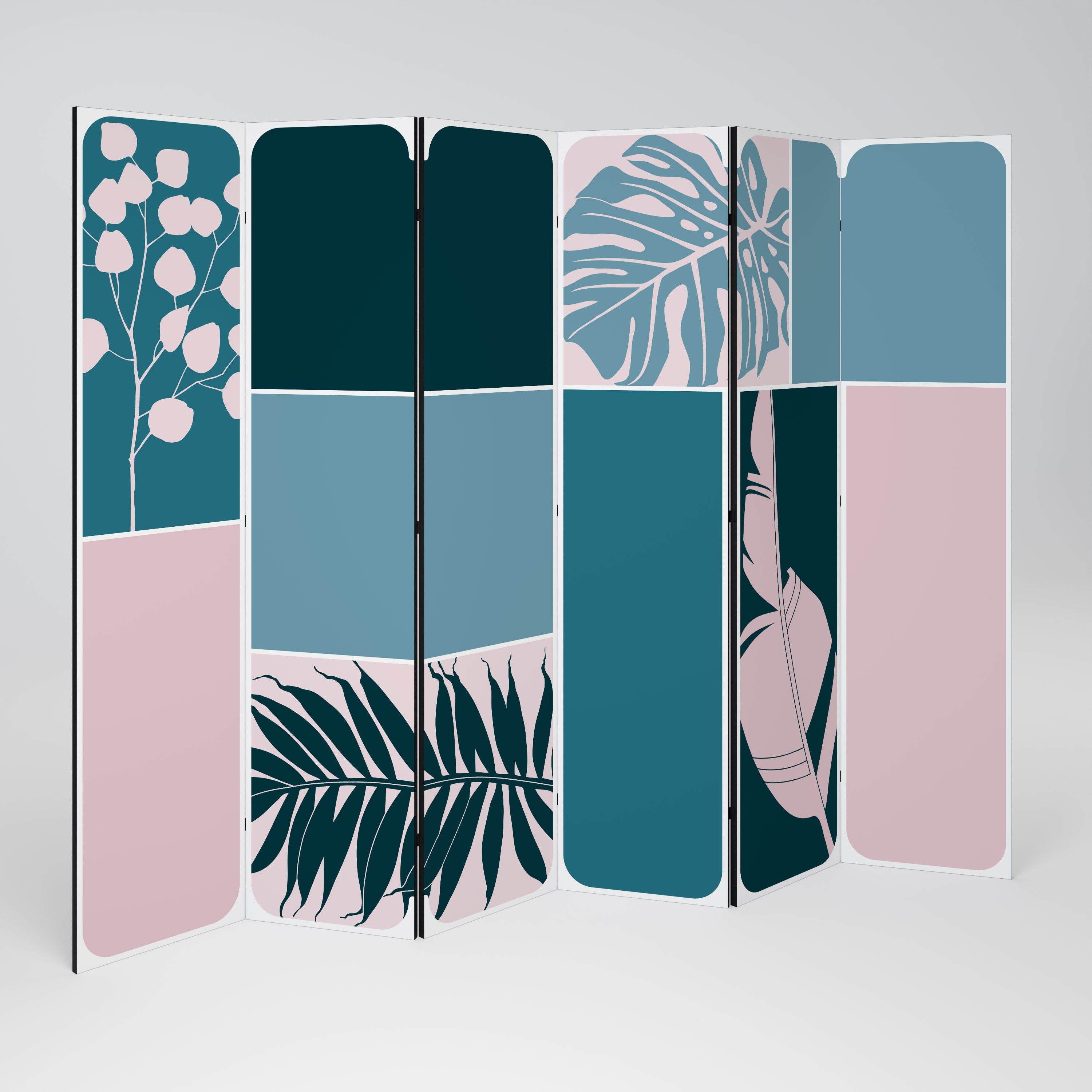 COMBINAISON DE FORMES Séparateur de pièce décoratif à 6 panneaux