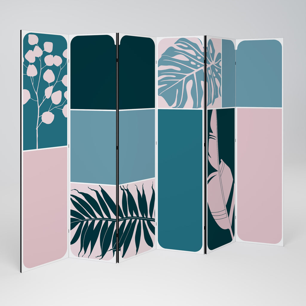 COMBINAISON DE FORMES Séparateur de pièce décoratif à 6 panneaux