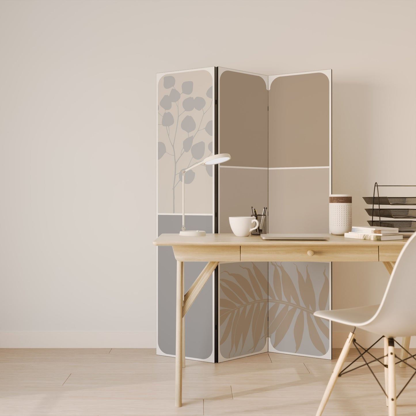 TROPICAL SHAPES 3-Panel Room Divider