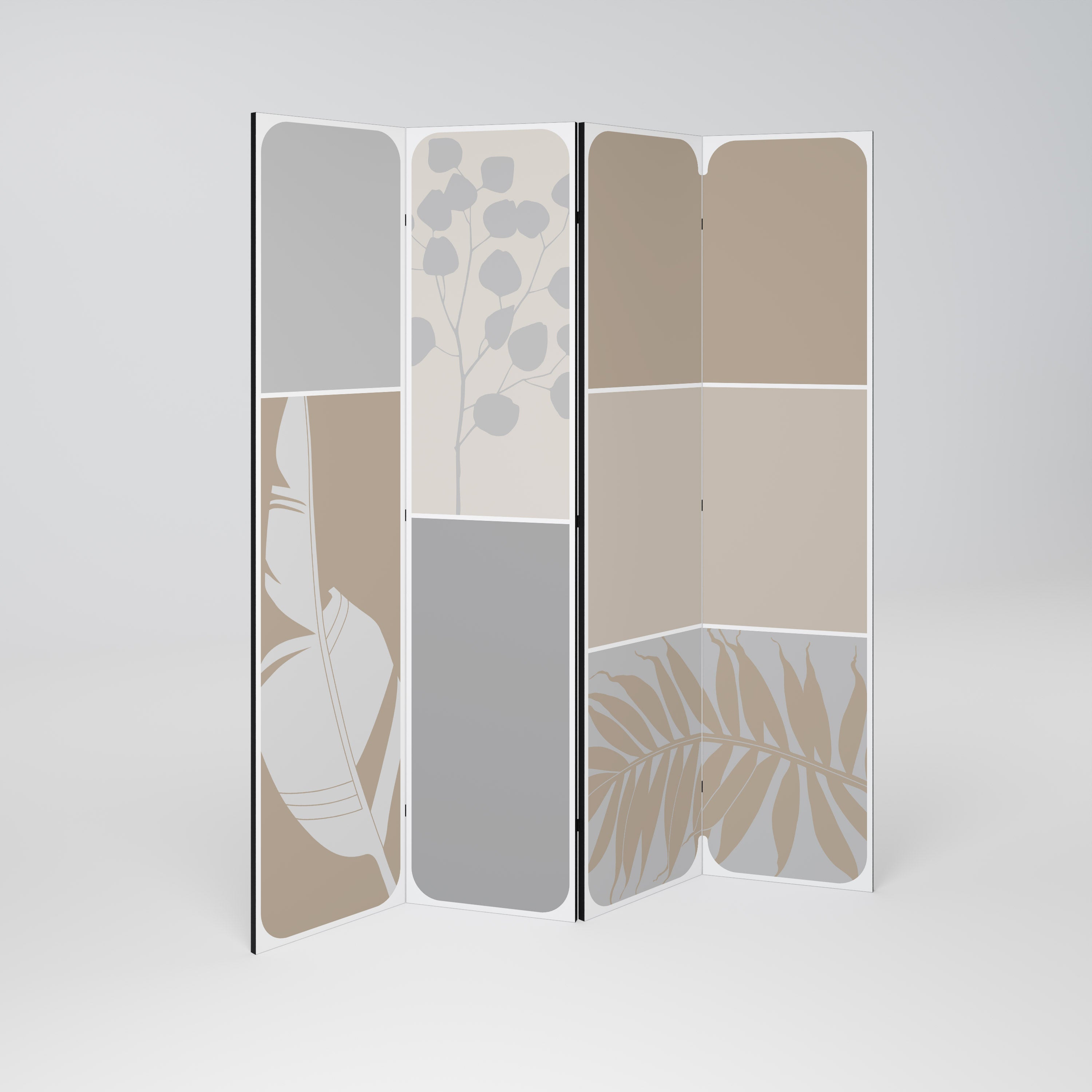 TROPICAL SHAPES 4-Panel Room Divider