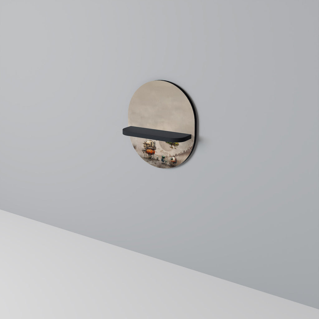 MACHINARIUM MACHINES Oval Art Shelf In Black Finish