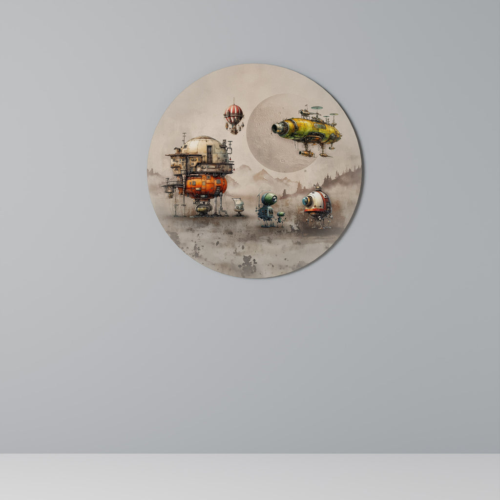 Décoration murale ronde MACHINARIUM MACHINES