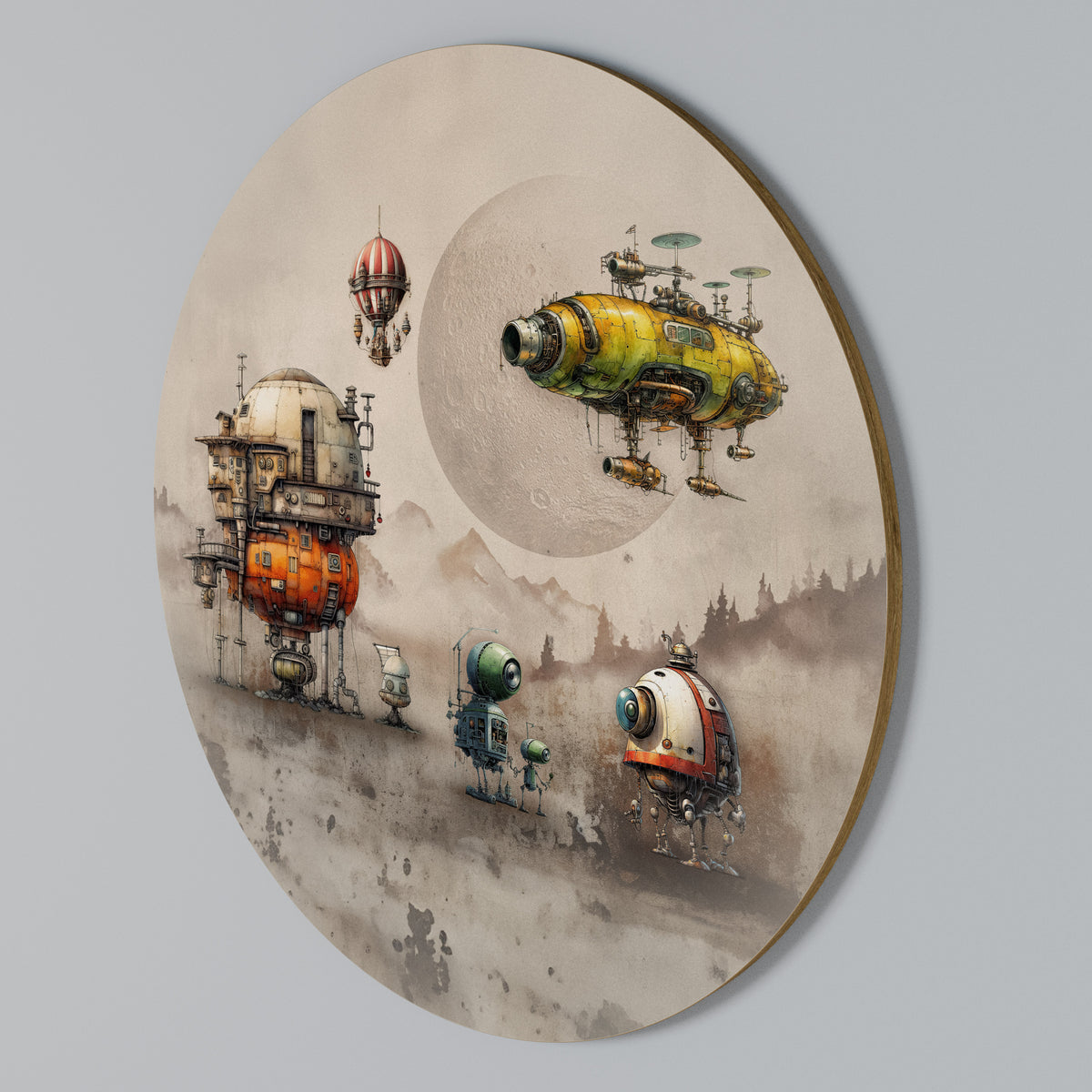 MACHINARIUM MACHINES Round Wall Art