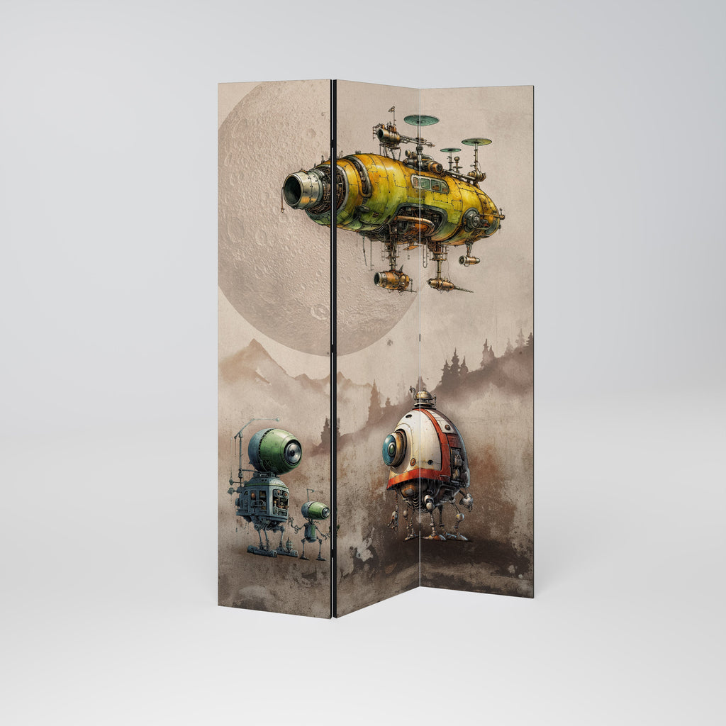 MACHINARIUM MACHINES Decorative 3-Panel Room Divider