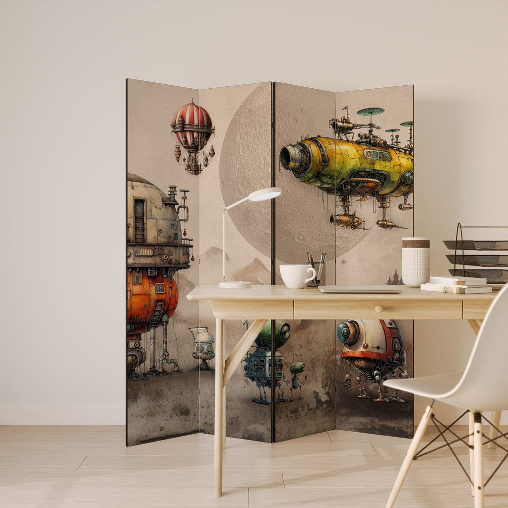 MACHINARIUM MACHINES Decorative 4-Panel Room Divider