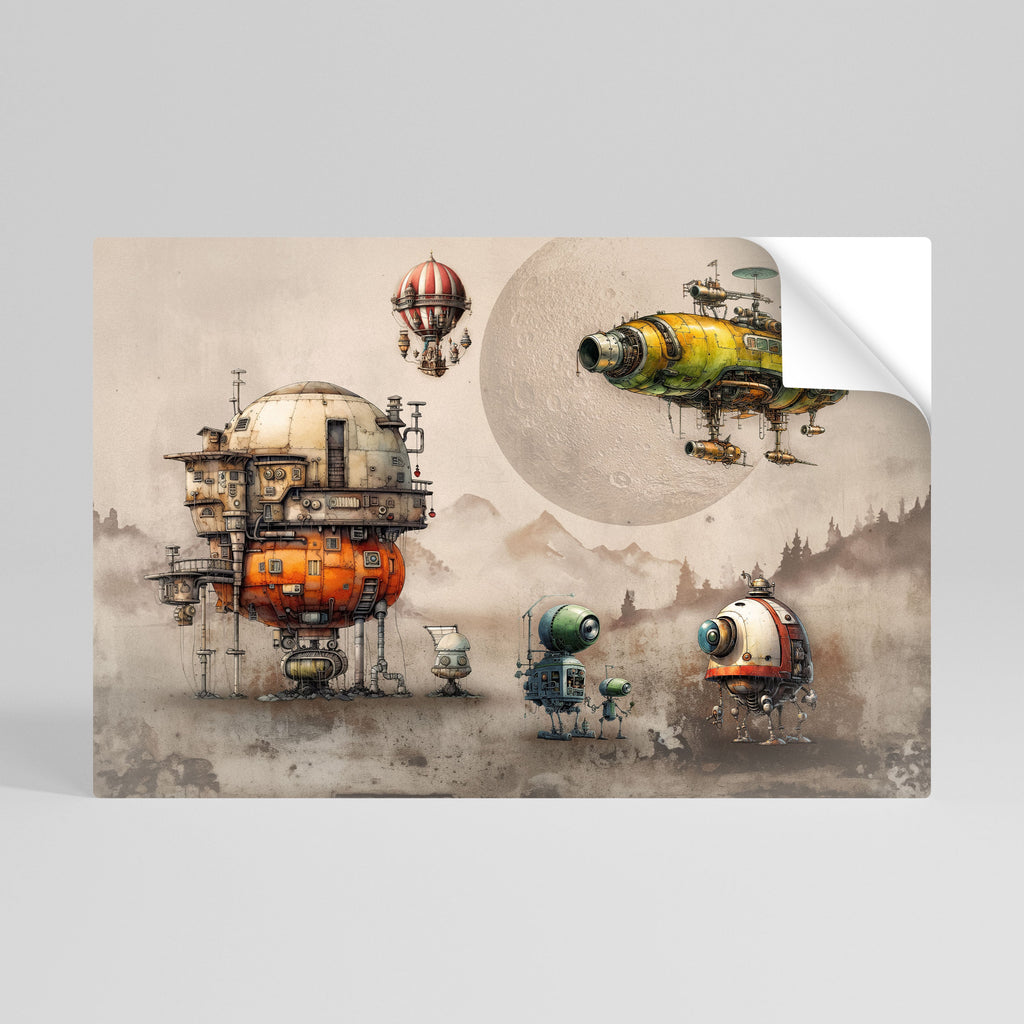 Affiche horizontale autocollante « MACHINARIUM MACHINES »