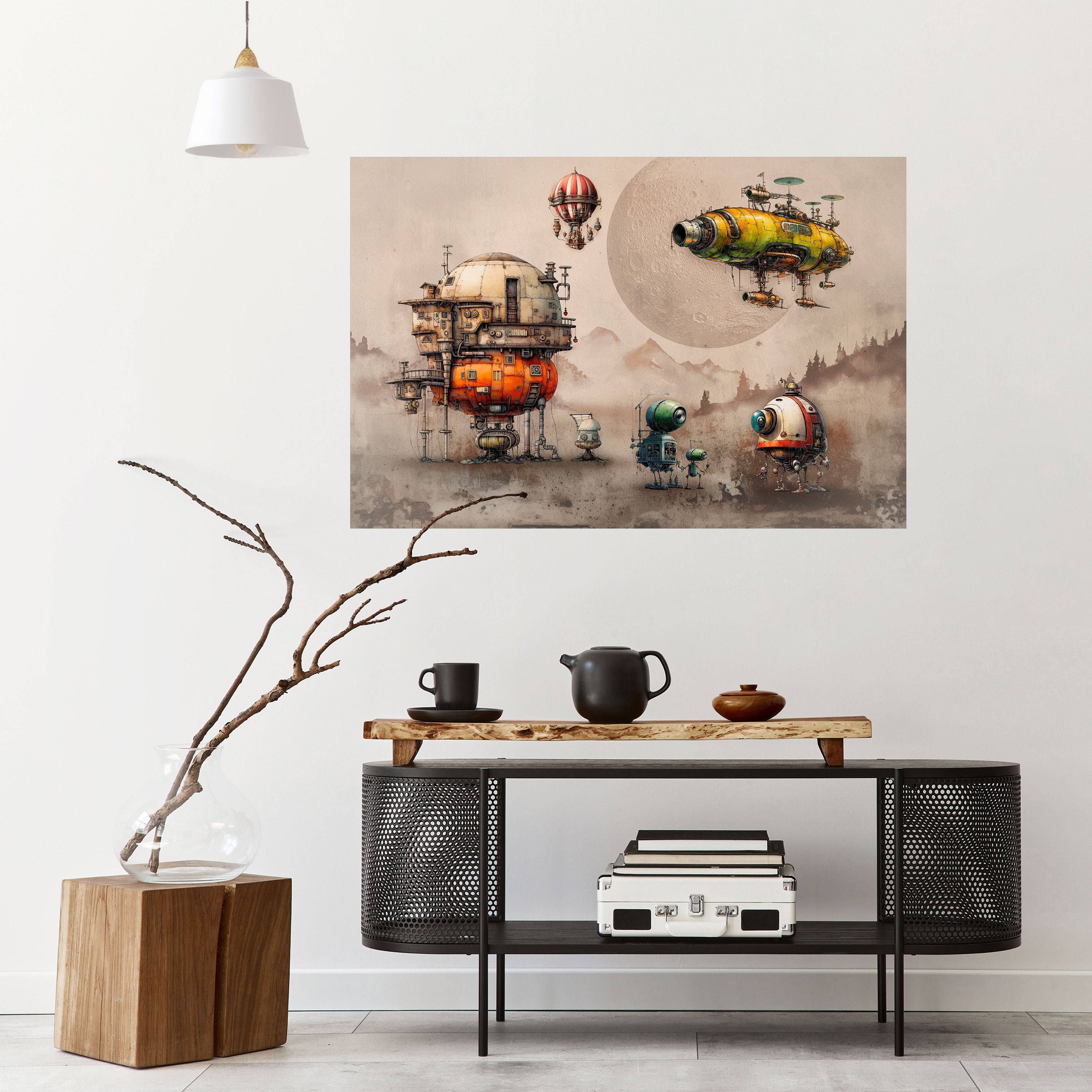 Affiche horizontale autocollante « MACHINARIUM MACHINES »