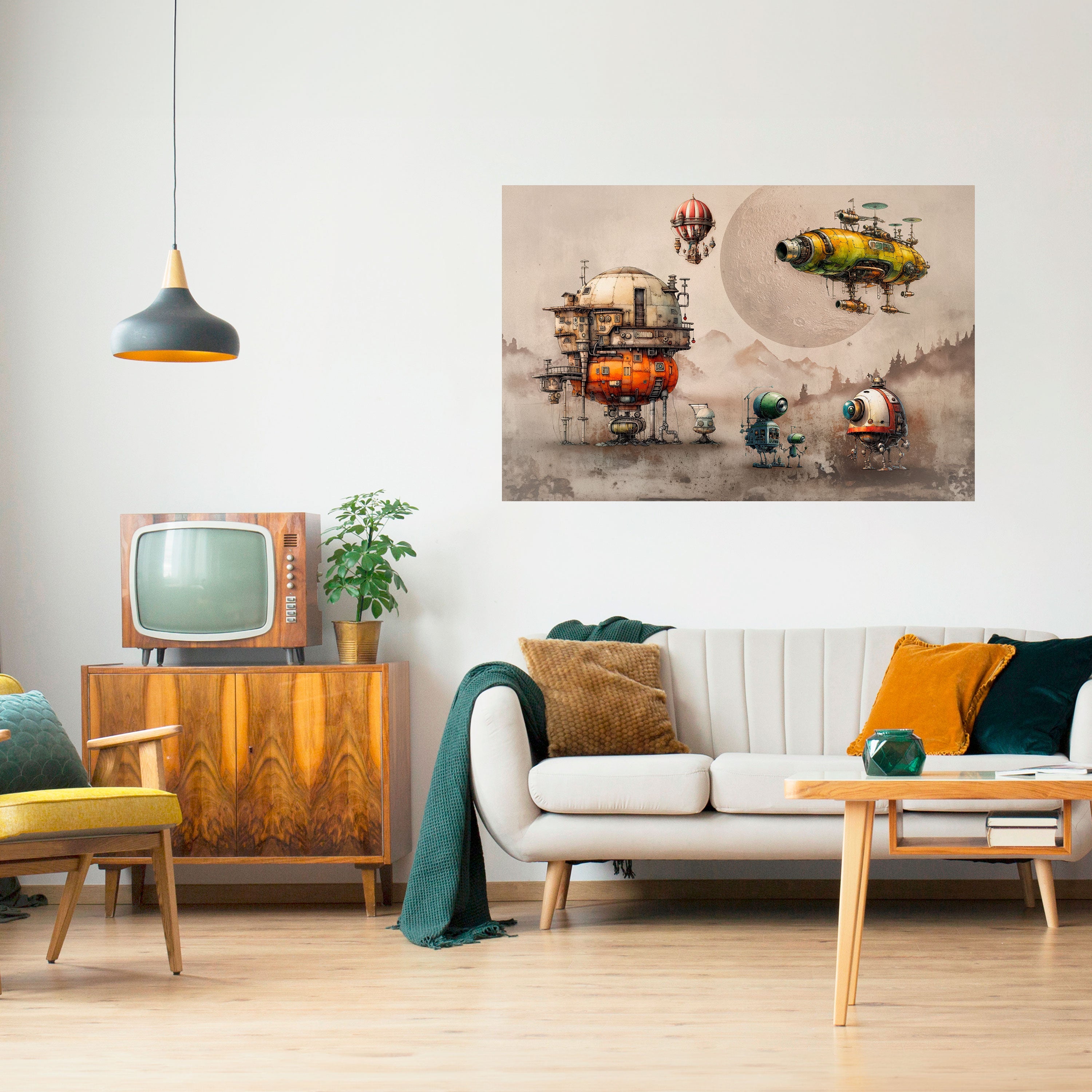 Affiche horizontale autocollante « MACHINARIUM MACHINES »