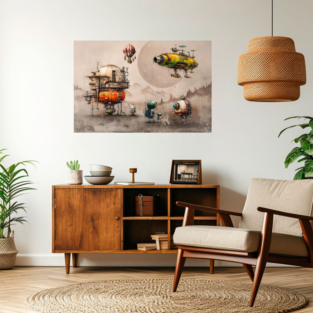 Affiche horizontale autocollante « MACHINARIUM MACHINES »