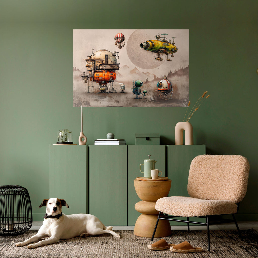 Affiche horizontale autocollante « MACHINARIUM MACHINES »