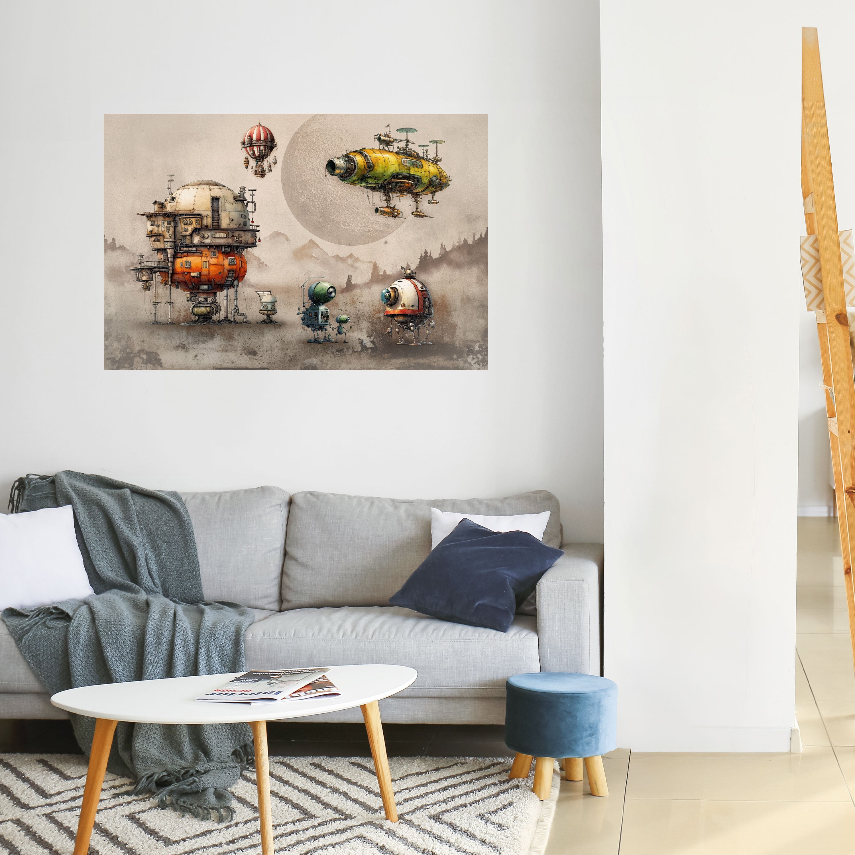 Affiche horizontale autocollante « MACHINARIUM MACHINES »