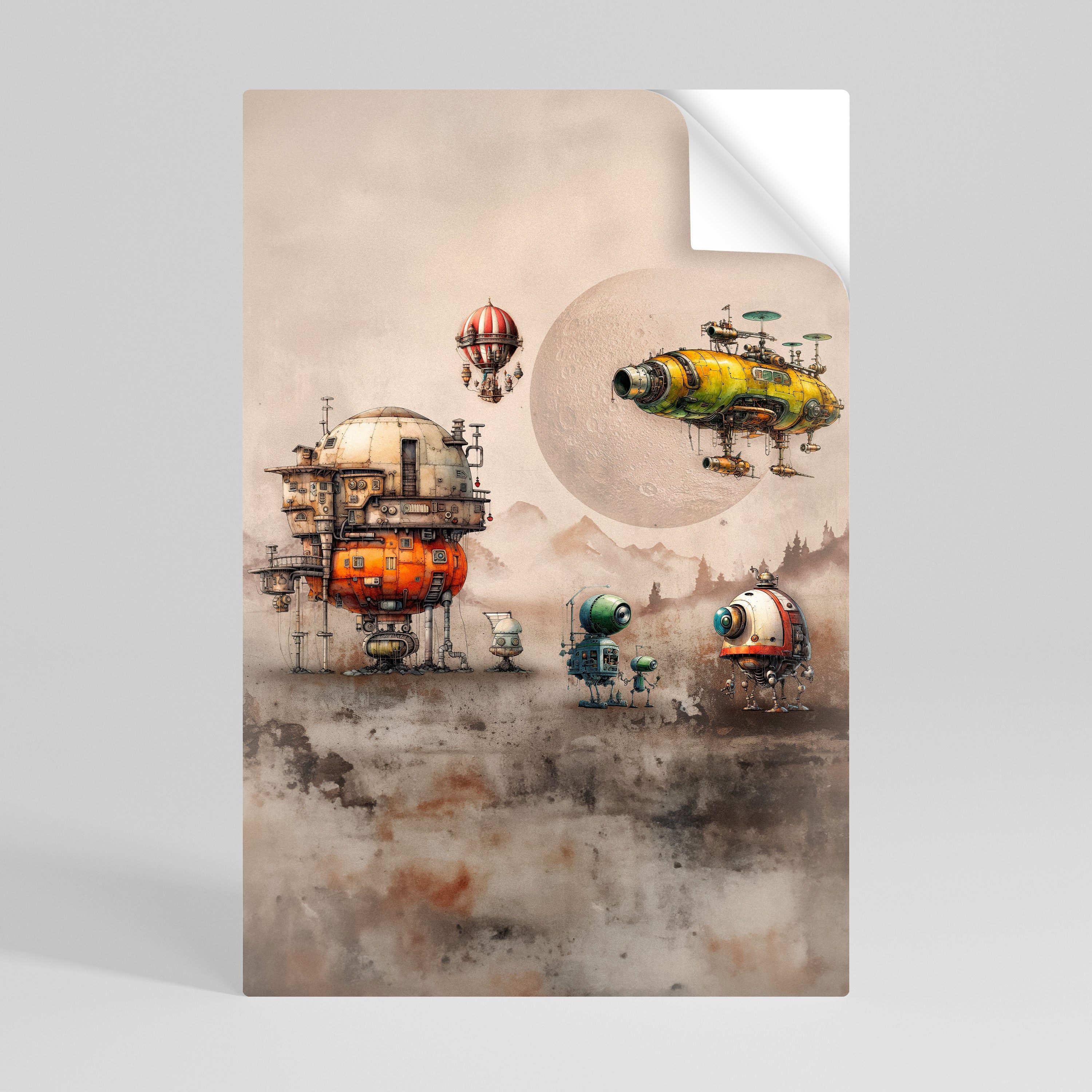 Affiche verticale autocollante « MACHINARIUM MACHINES »
