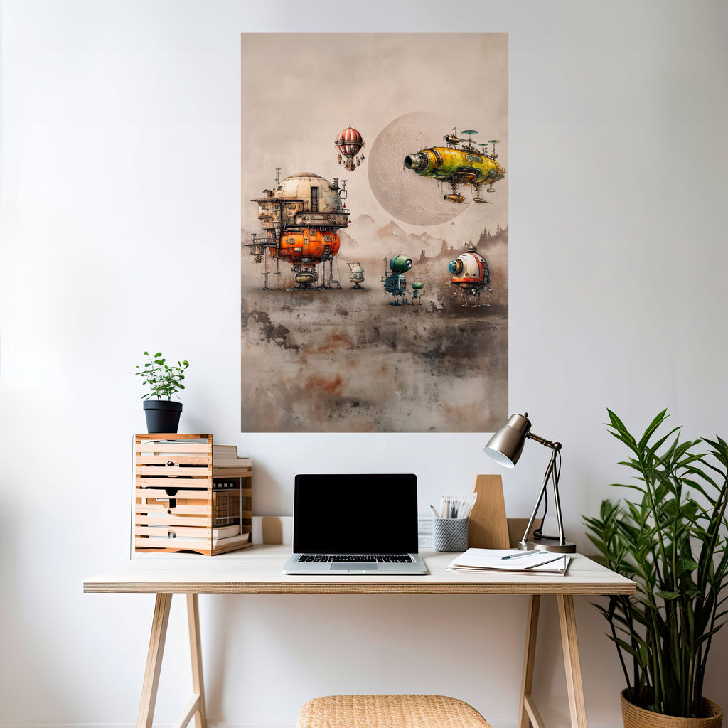 Affiche verticale autocollante « MACHINARIUM MACHINES »