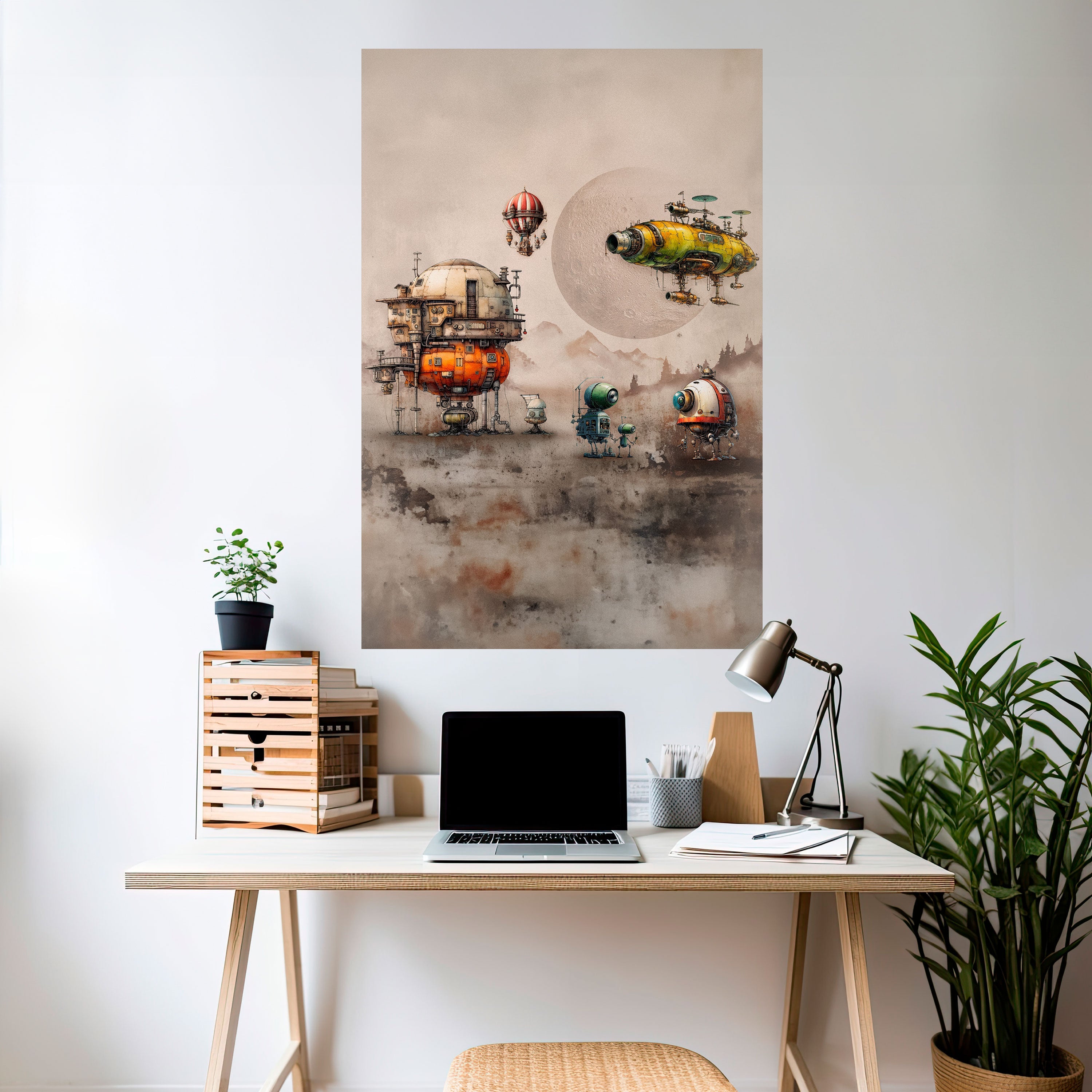 Affiche verticale autocollante « MACHINARIUM MACHINES »