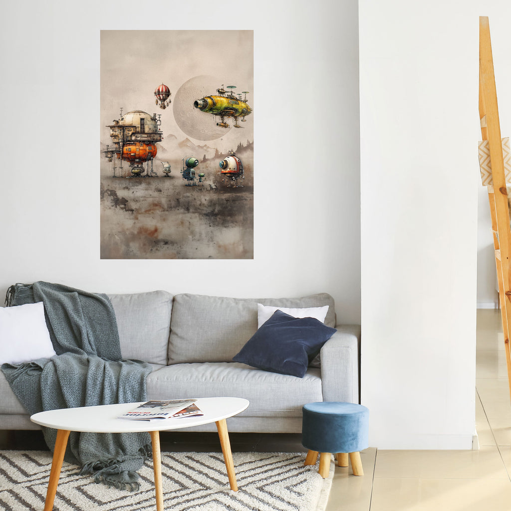 Affiche verticale autocollante « MACHINARIUM MACHINES »