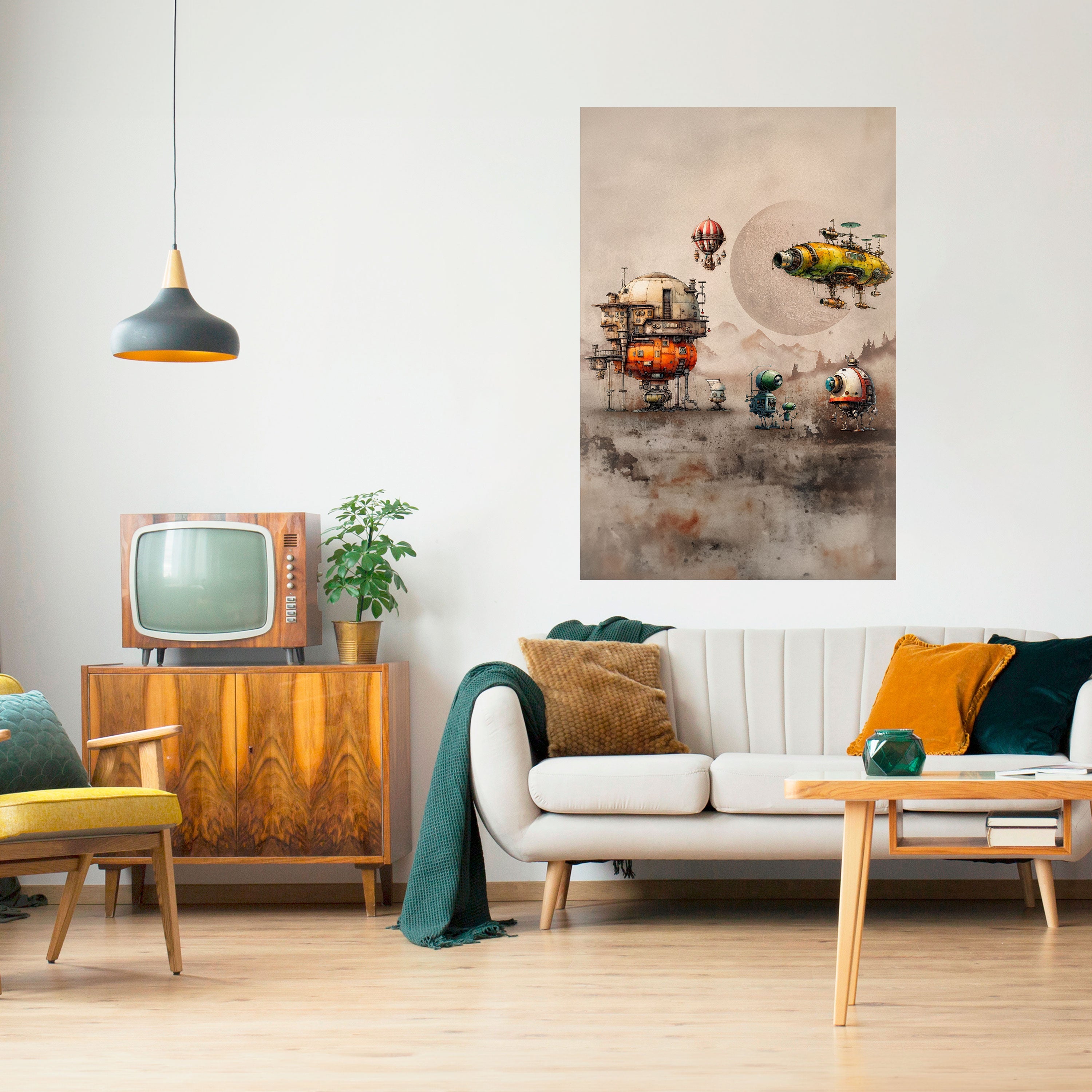 Affiche verticale autocollante « MACHINARIUM MACHINES »