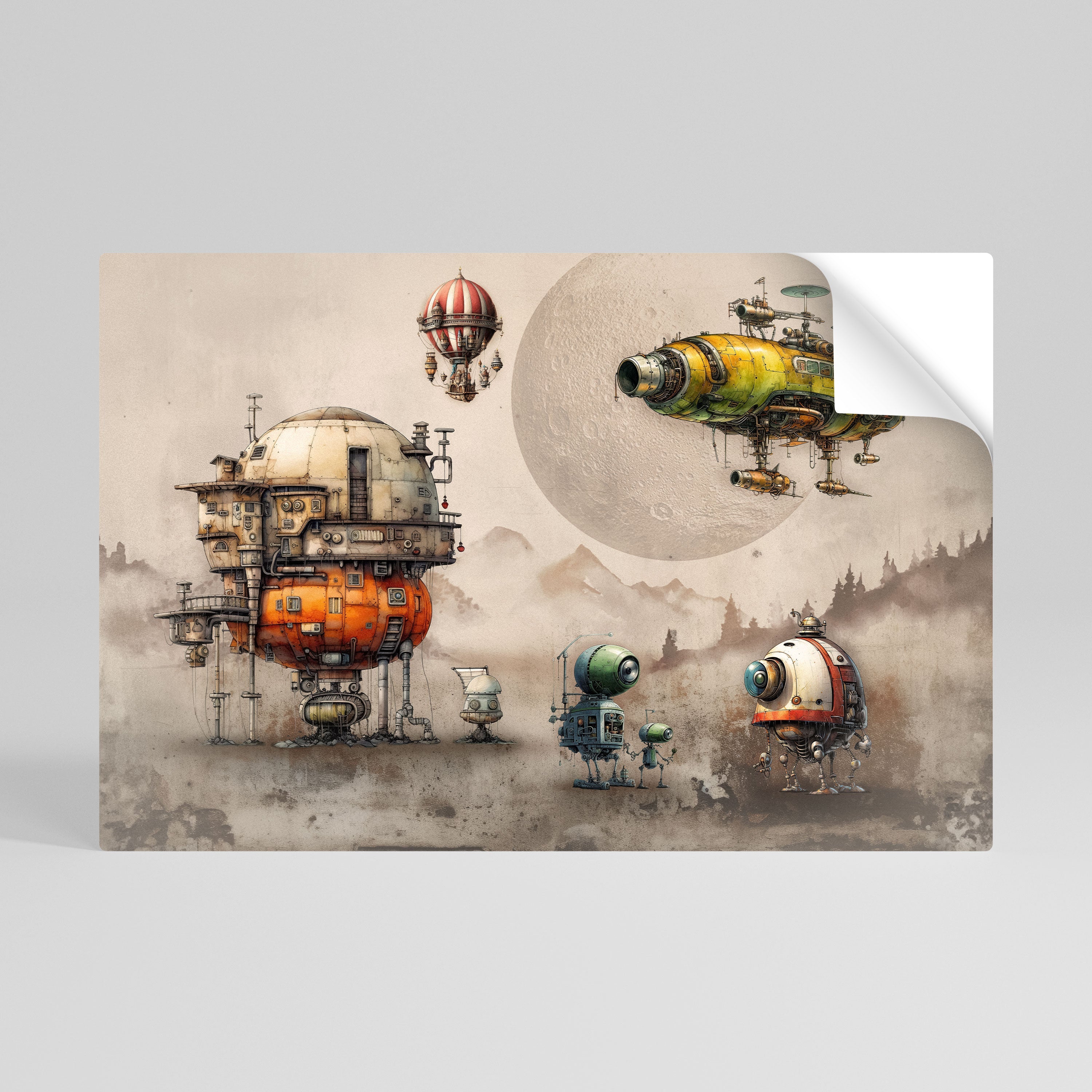 Affiche horizontale autocollante « MACHINARIUM MACHINES »