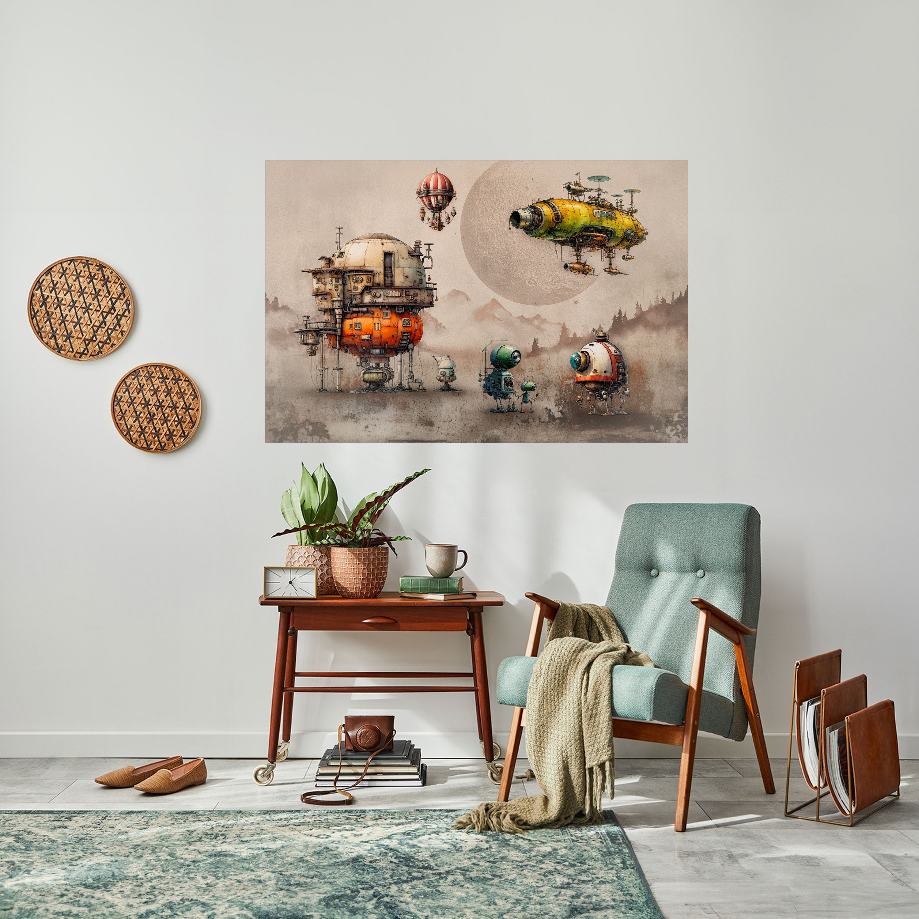 Affiche horizontale autocollante « MACHINARIUM MACHINES »