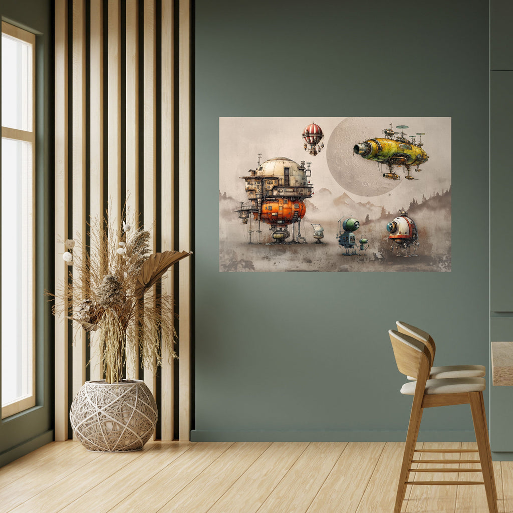 Affiche horizontale autocollante « MACHINARIUM MACHINES »