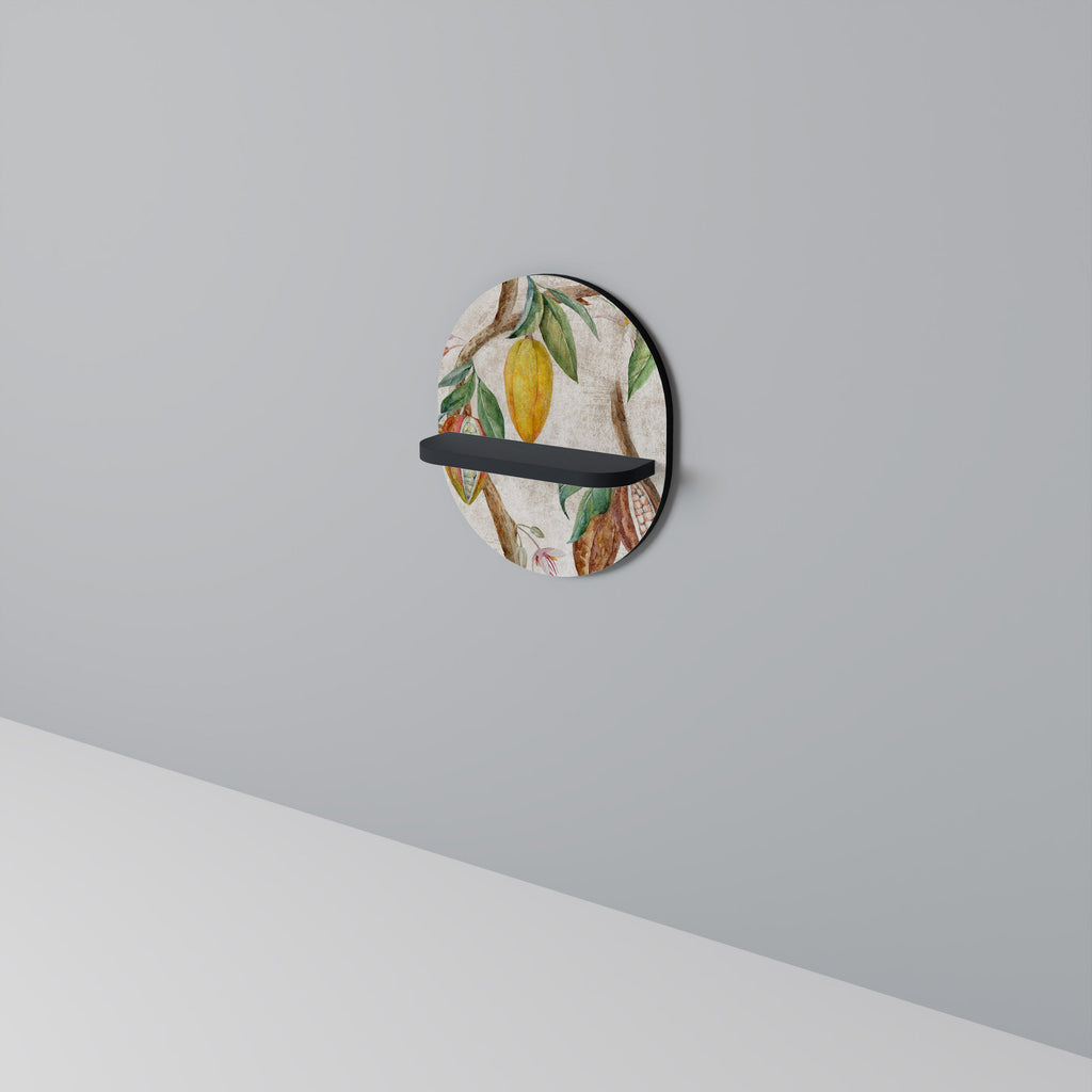 Étagère ovale COCOA FRUITS en finition noire