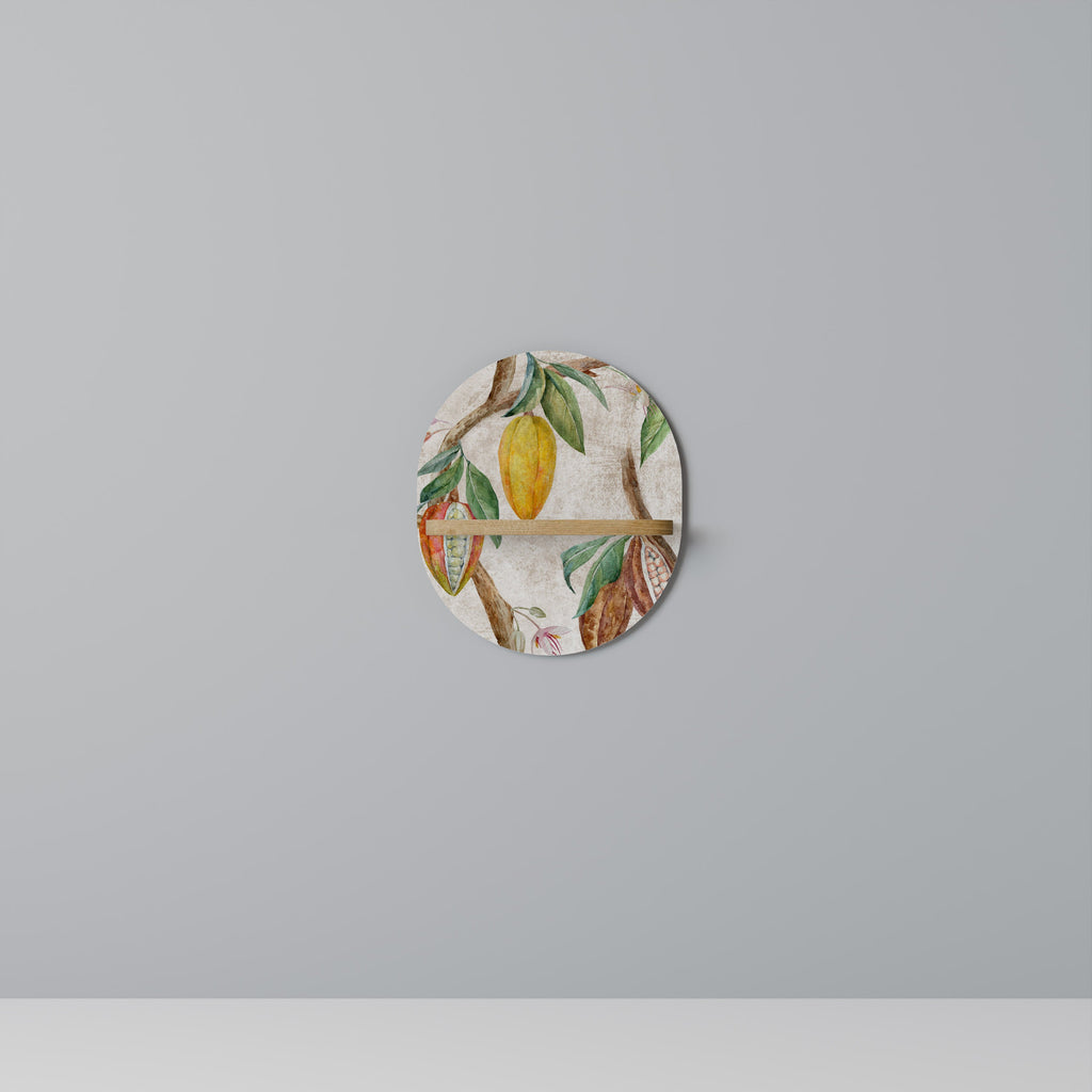 Étagère ovale effet chêne COCOA FRUITS