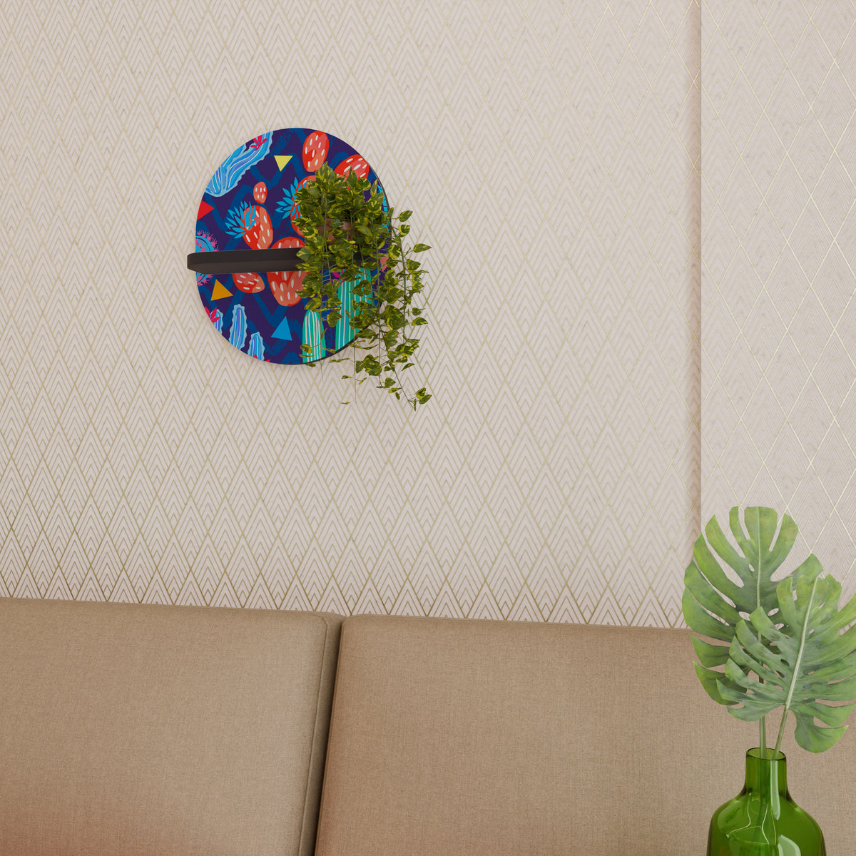 CACTUS VIBES Art Shelf