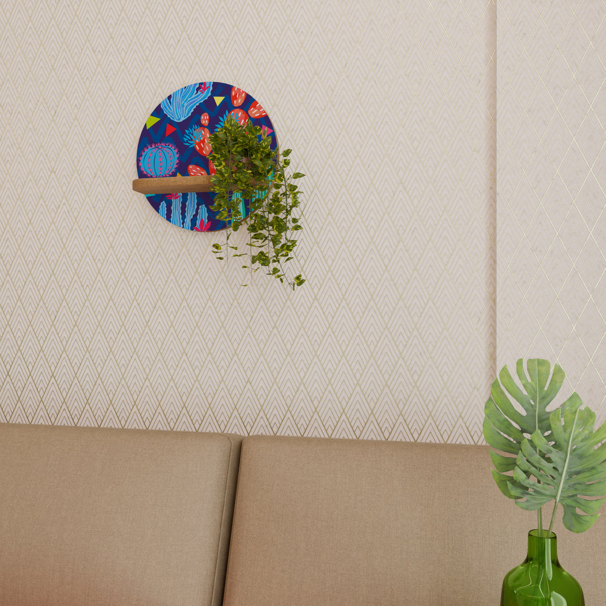 CACTUS VIBES Art Shelf