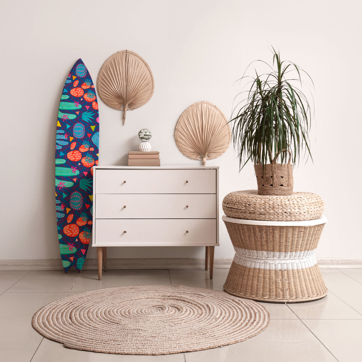 CACTUS VIBES Surfboard Decorative Panel