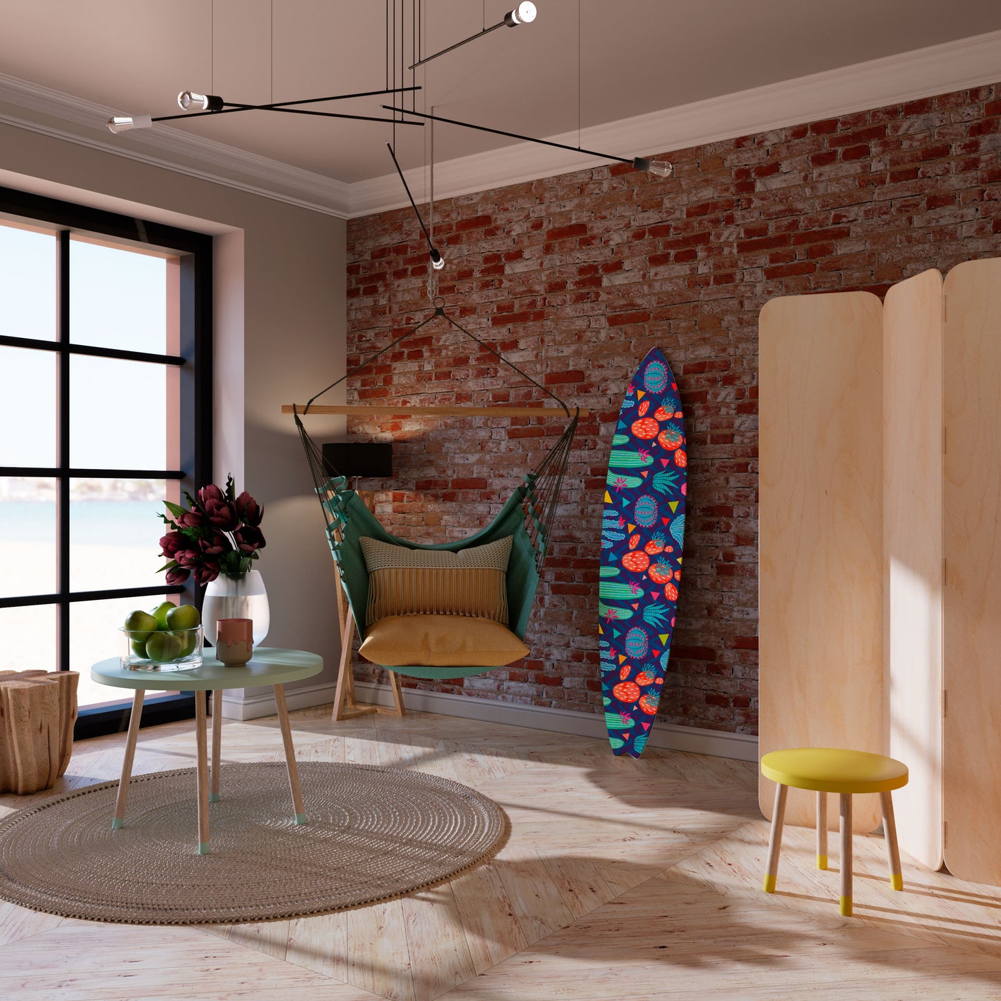 CACTUS VIBES Surfboard Decorative Panel