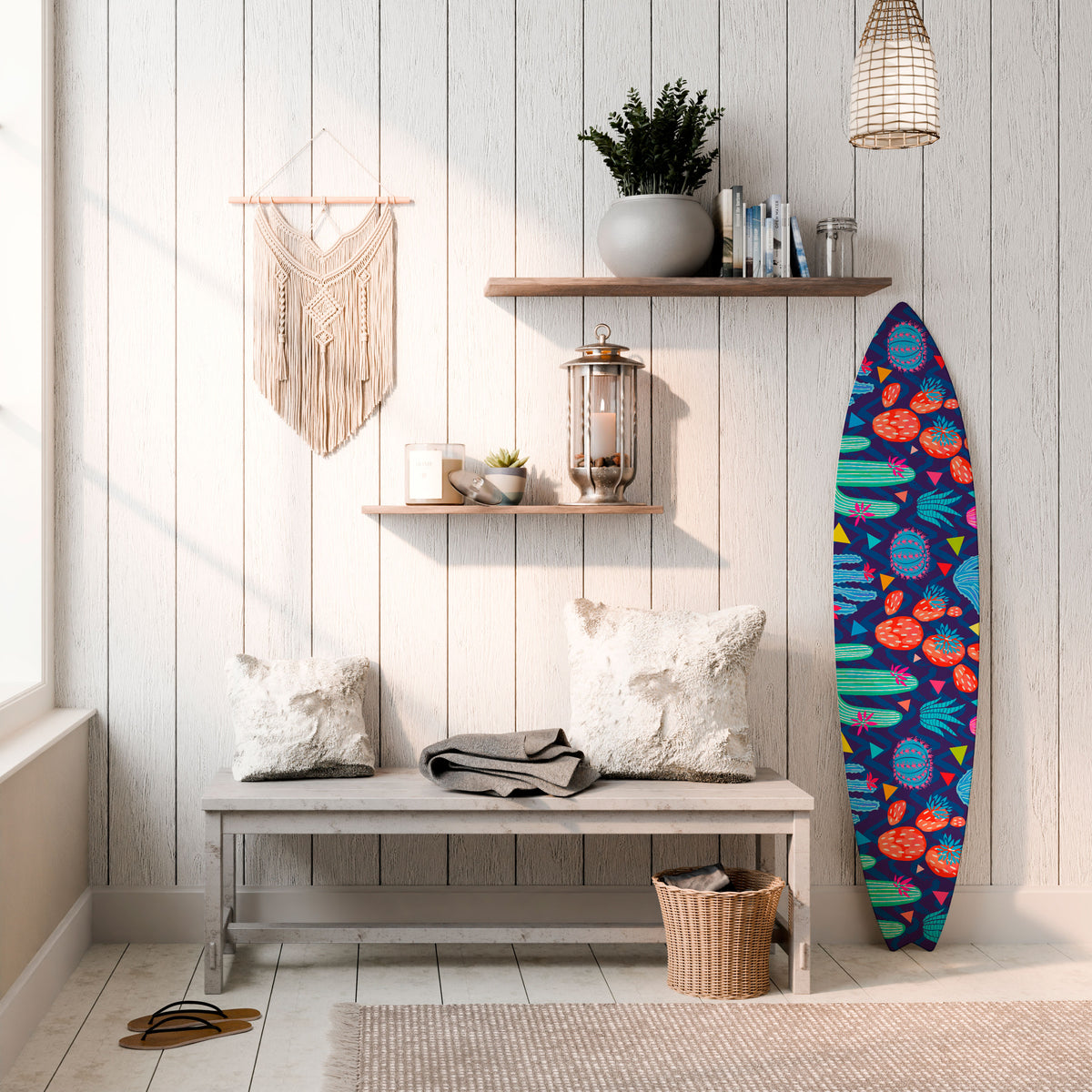 CACTUS VIBES Surfboard Decorative Panel