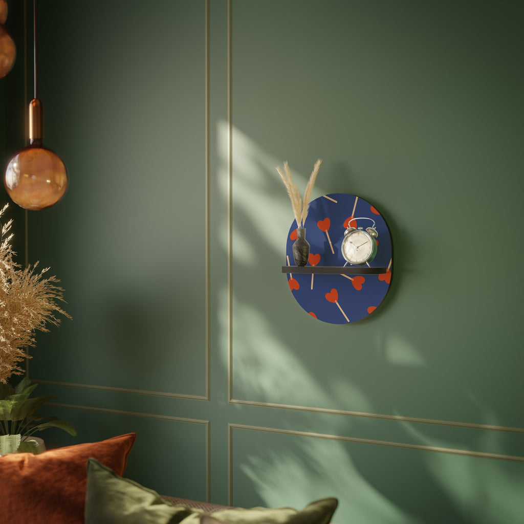 Étagère ovale SWEET LOVE en finition noire