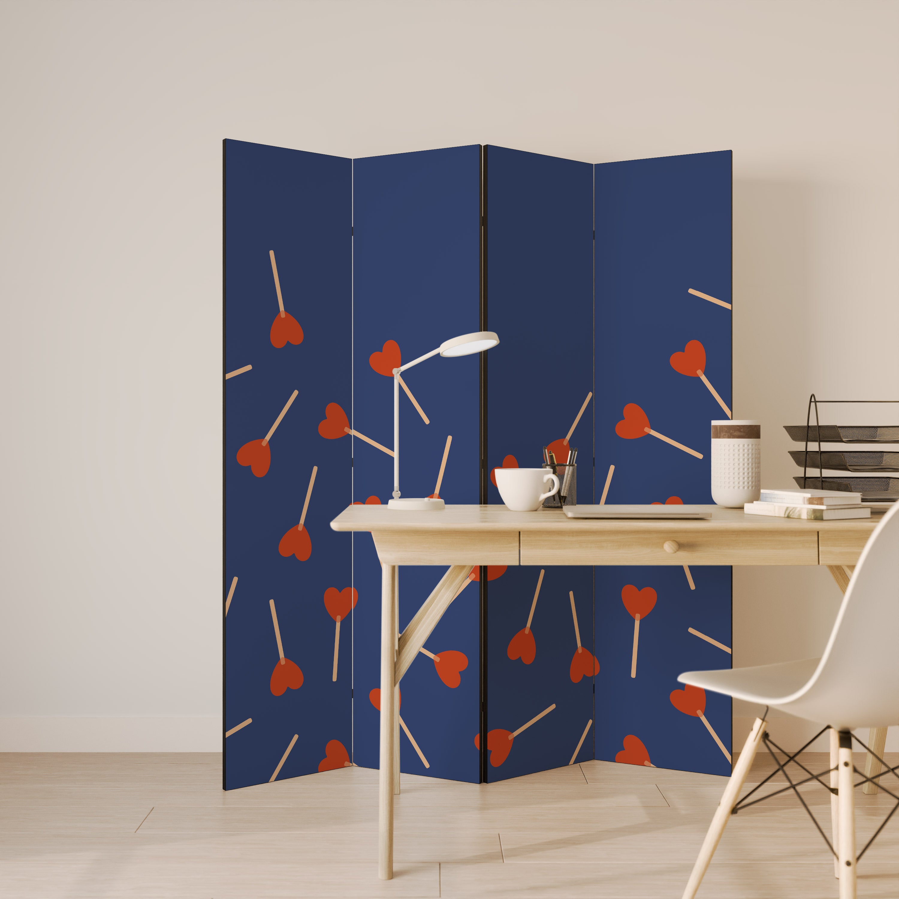 SWEET LOVE 4-Panel Room Divider