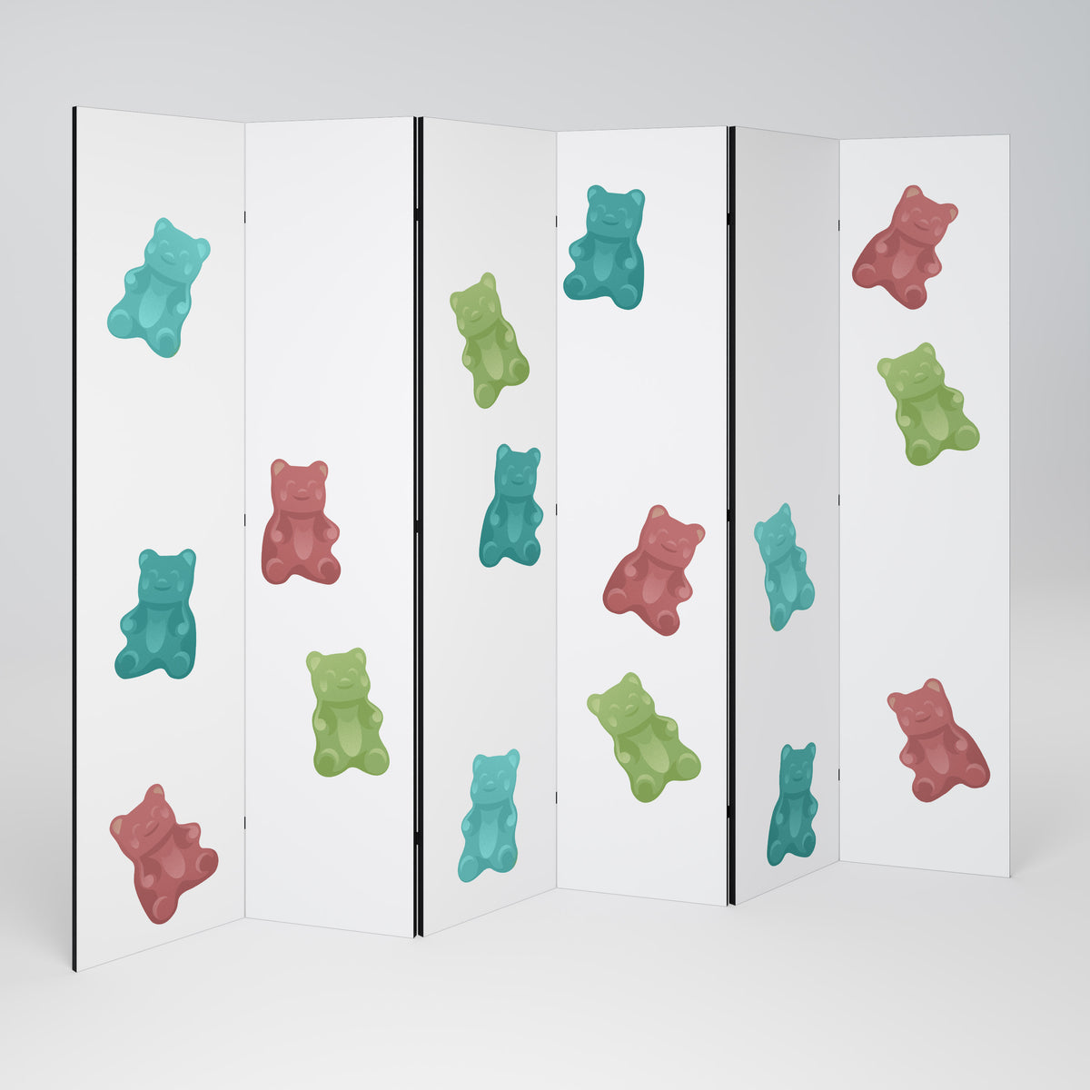 GUMMY BEARS 6-Panel Room Divider